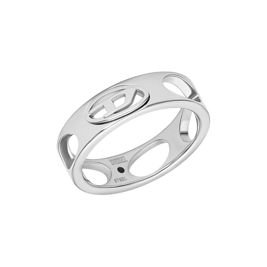 Diesel Damenring OVAL D LOGO DX1665040 Edelstahl