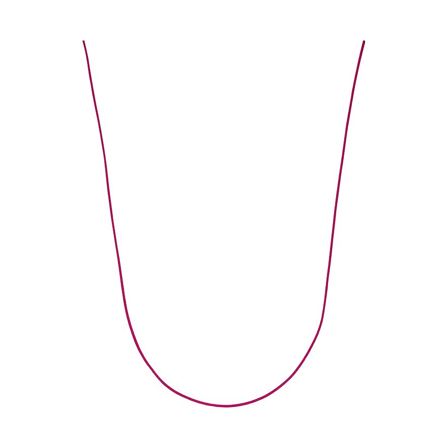 Guido Maria Kretschmer Kette 87110095 925er Perlon/Nylon, 925er Silber rhodiniert