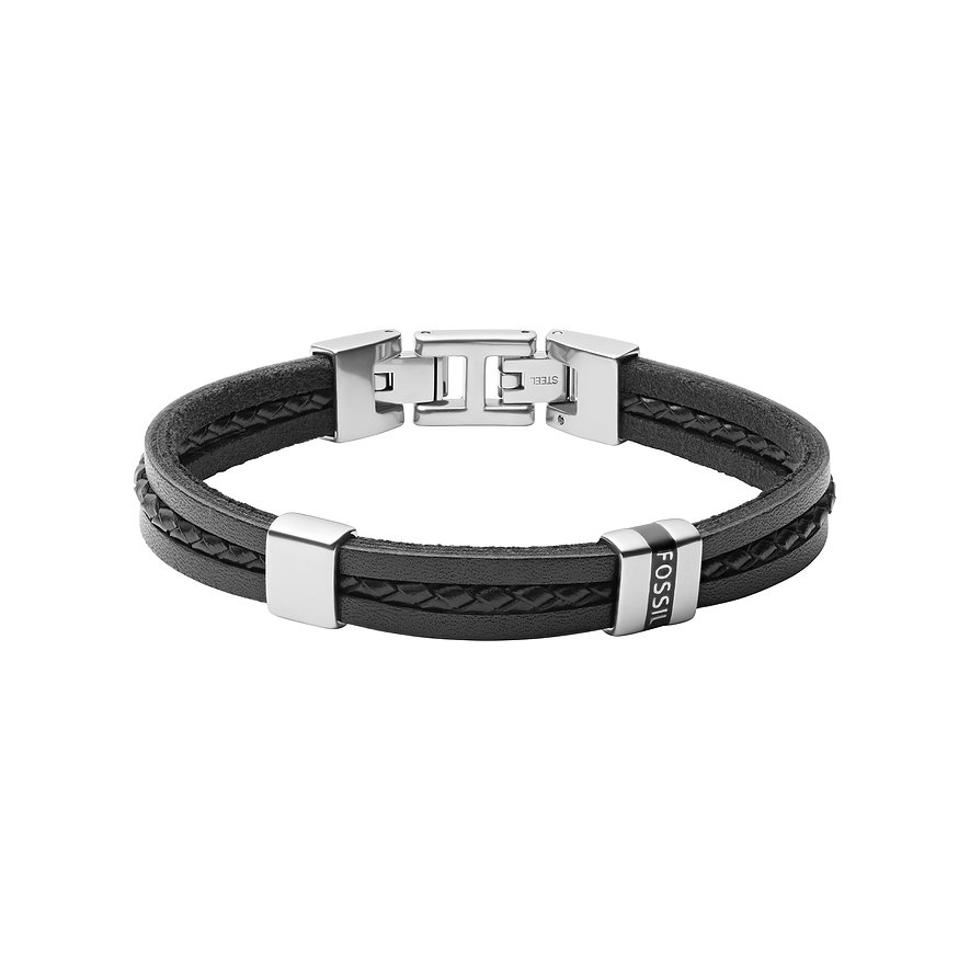Fossil Armband JF03686040 Leder, Edelstahl