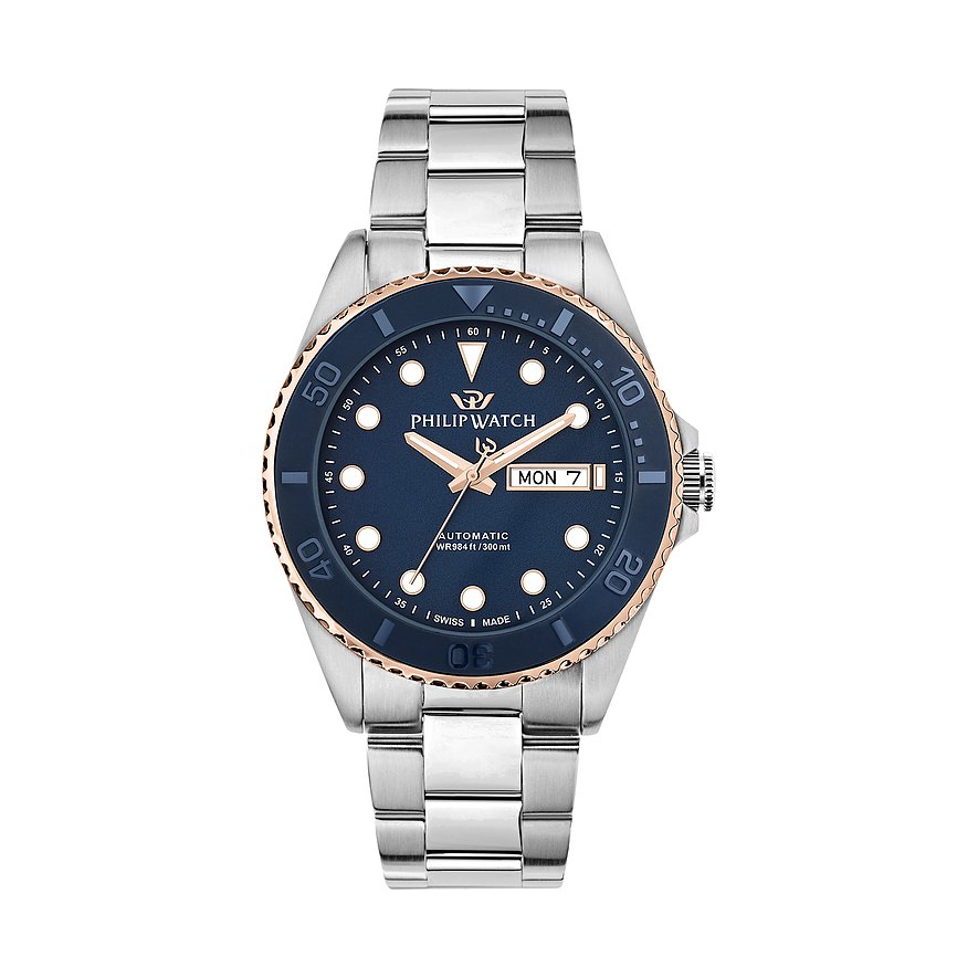 Philip Watch Herrenuhr Caribe Diving R8223597033 Edelstahl
