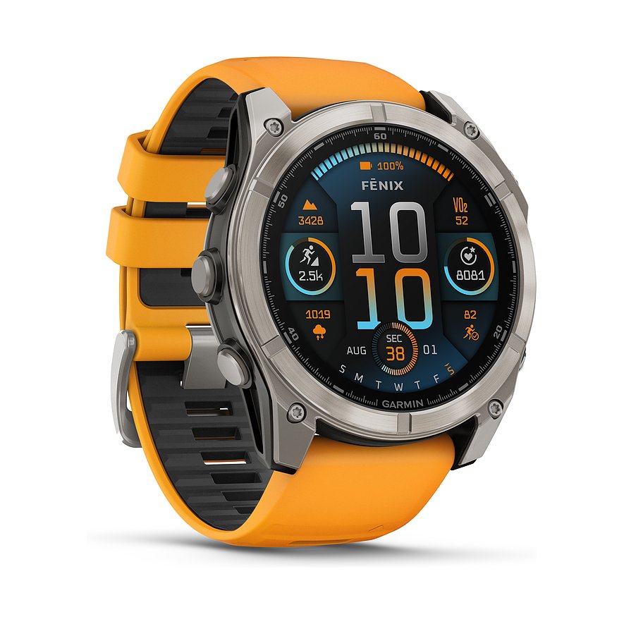 Garmin Smartwatch Fenix  8 - 51 mm AMOLED Sapphire Graphit Titanium Titan  010-02905-11