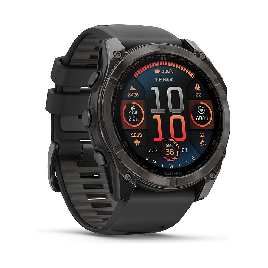 Garmin Smartwatch Fenix  8 - 51 mm AMOLED Sapphire Schwarz Carbongrau Titan DLC  010-02905-21