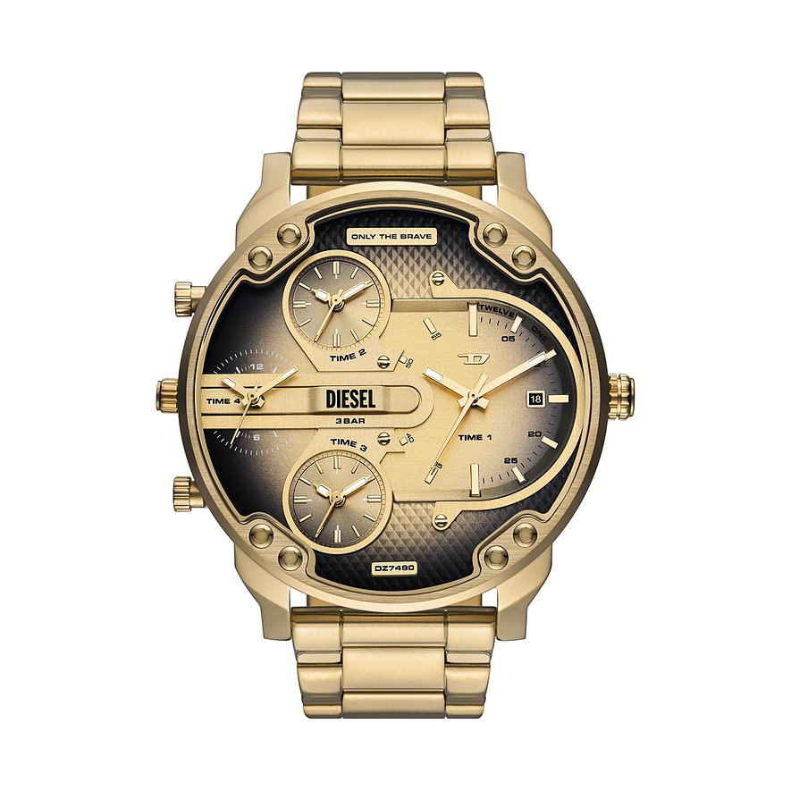 Diesel Herrenuhr Mr. Daddy Slim DZ7490 Edelstahl
