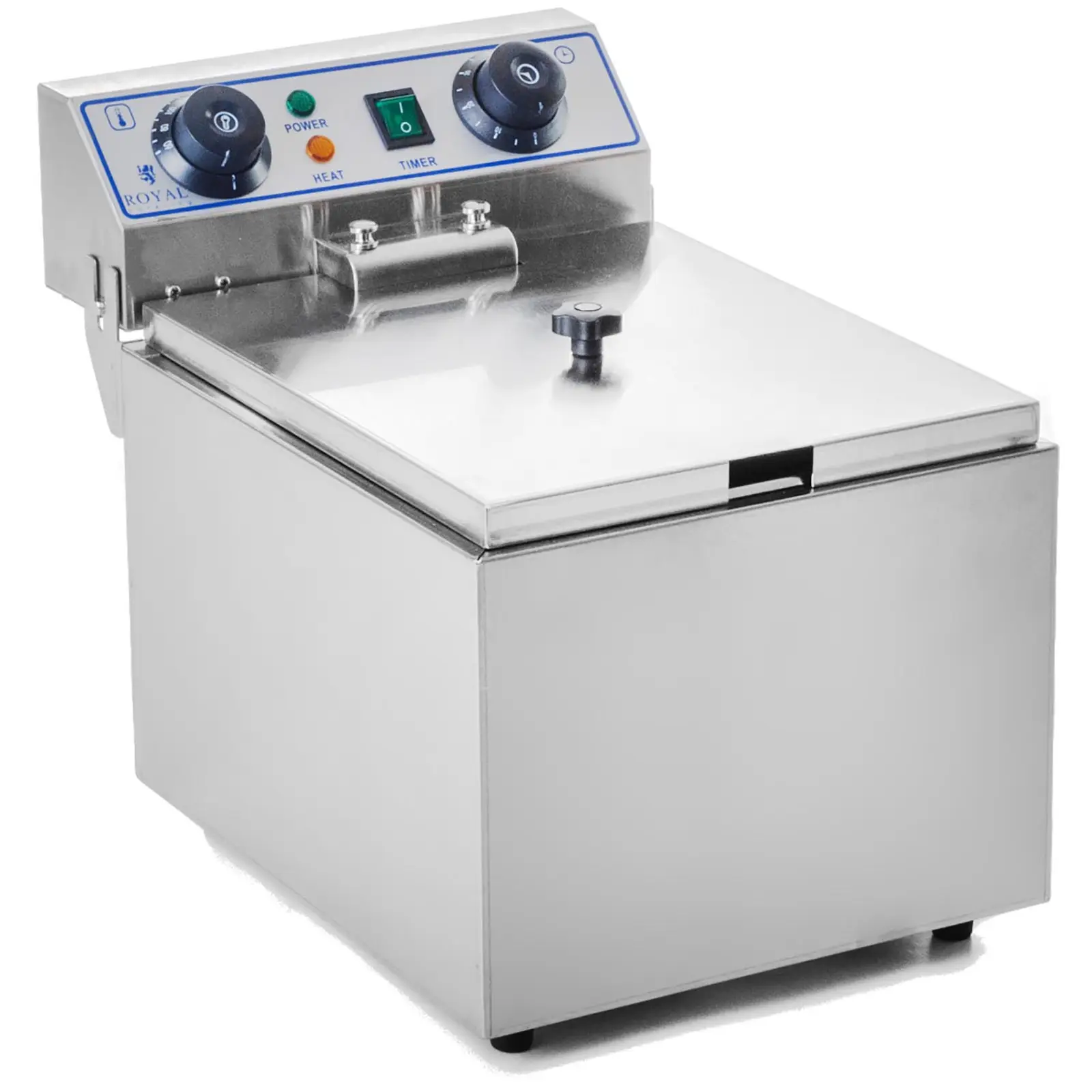 Royal Catering Elektro-Fritteuse - 1 x 13 Liter mit Timerfunktion (60 Min)