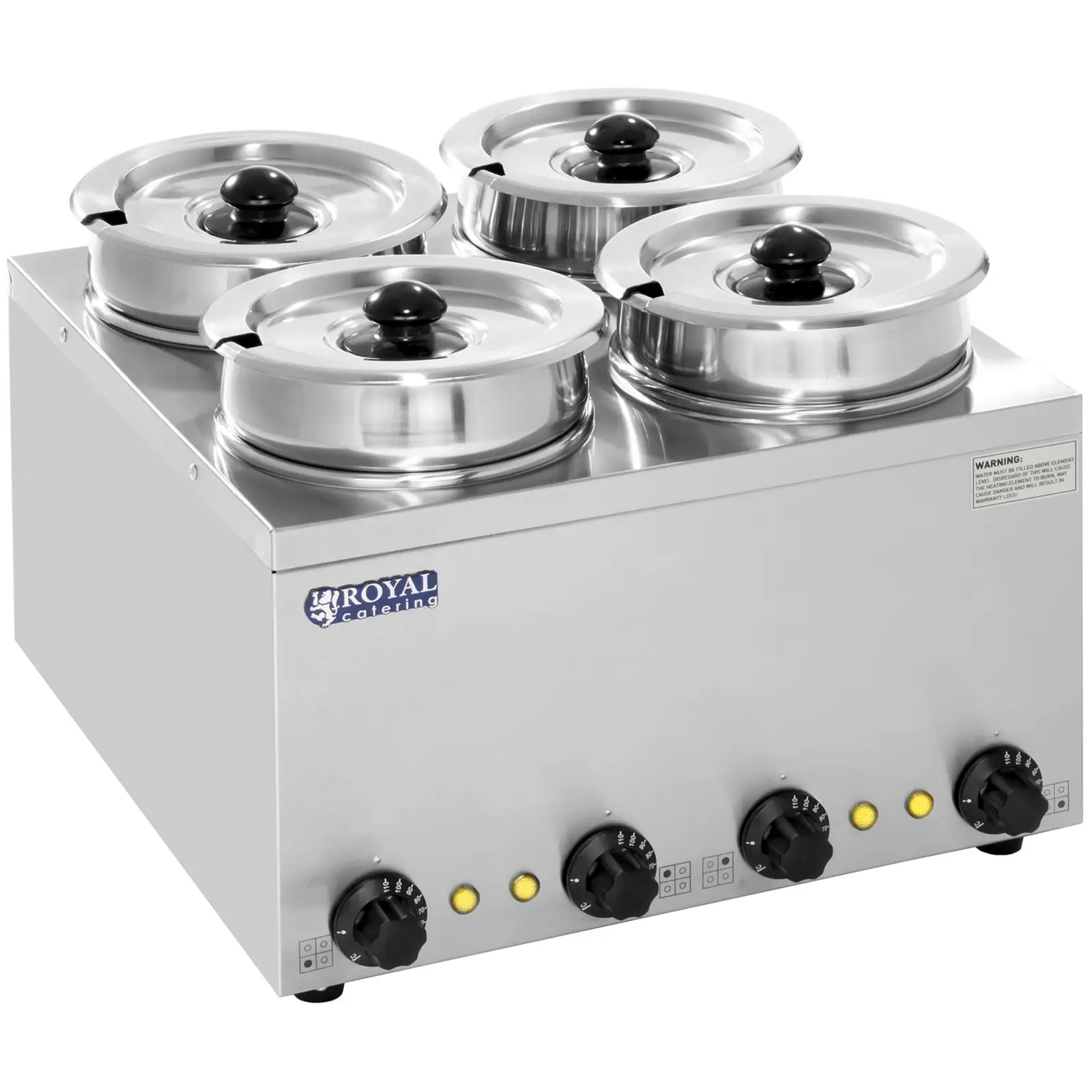 Royal Catering B-Ware Suppenstation - 4 Töpfe - 11 L - 600 W