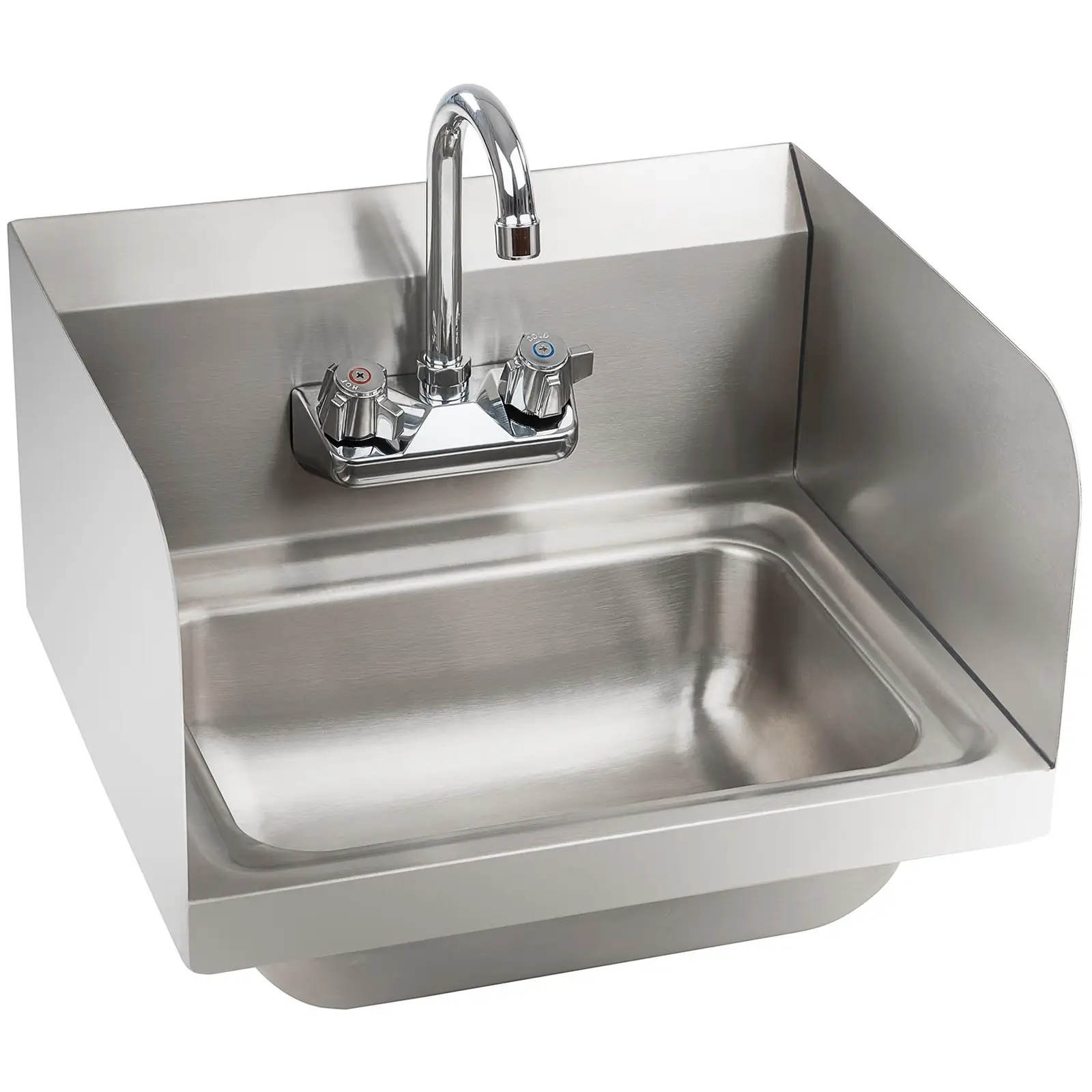 Royal Catering B-Ware Edelstahl Waschbecken - inkl. Armatur