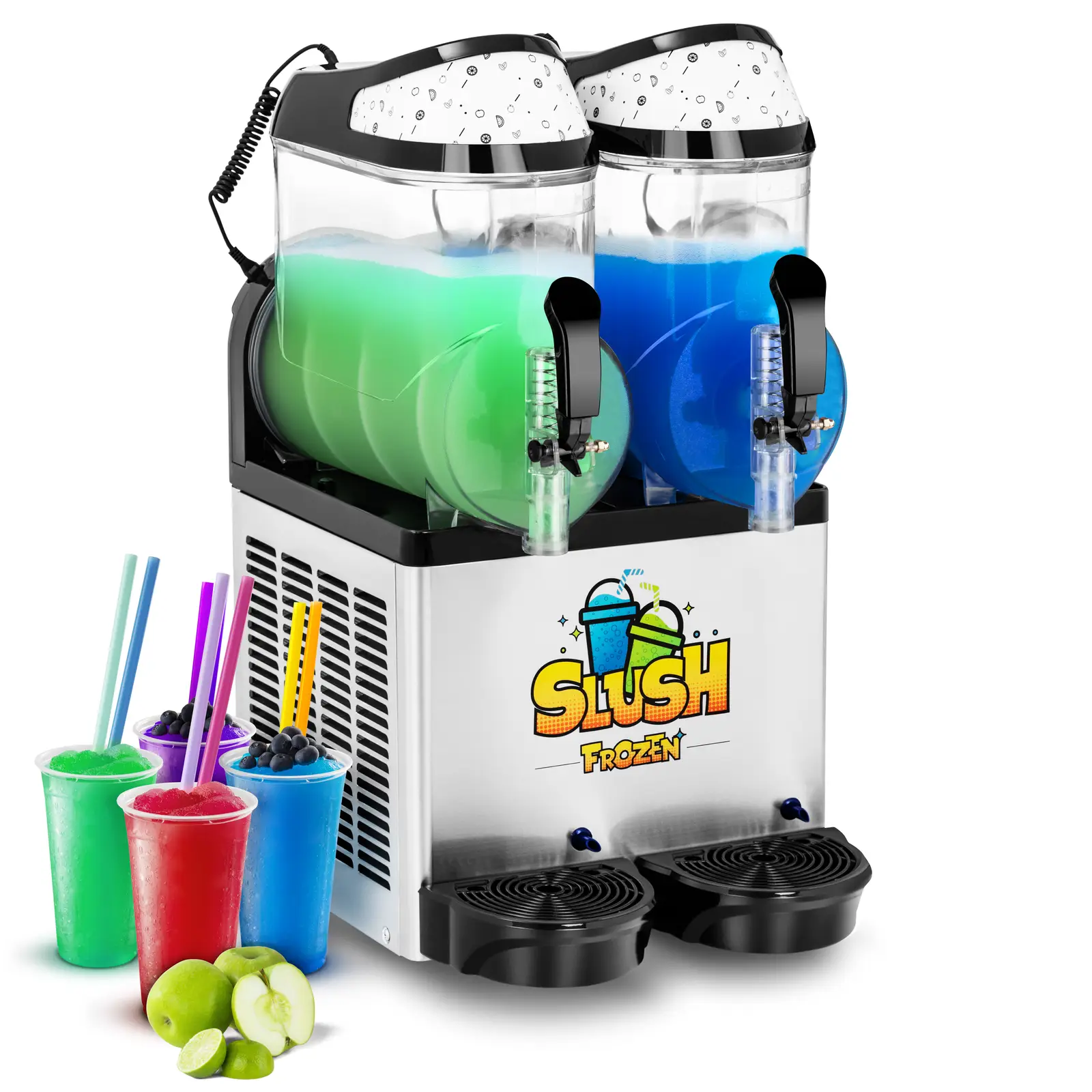 B-Ware Slush-Maschine - 2 x 12 l - LED - Royal Catering