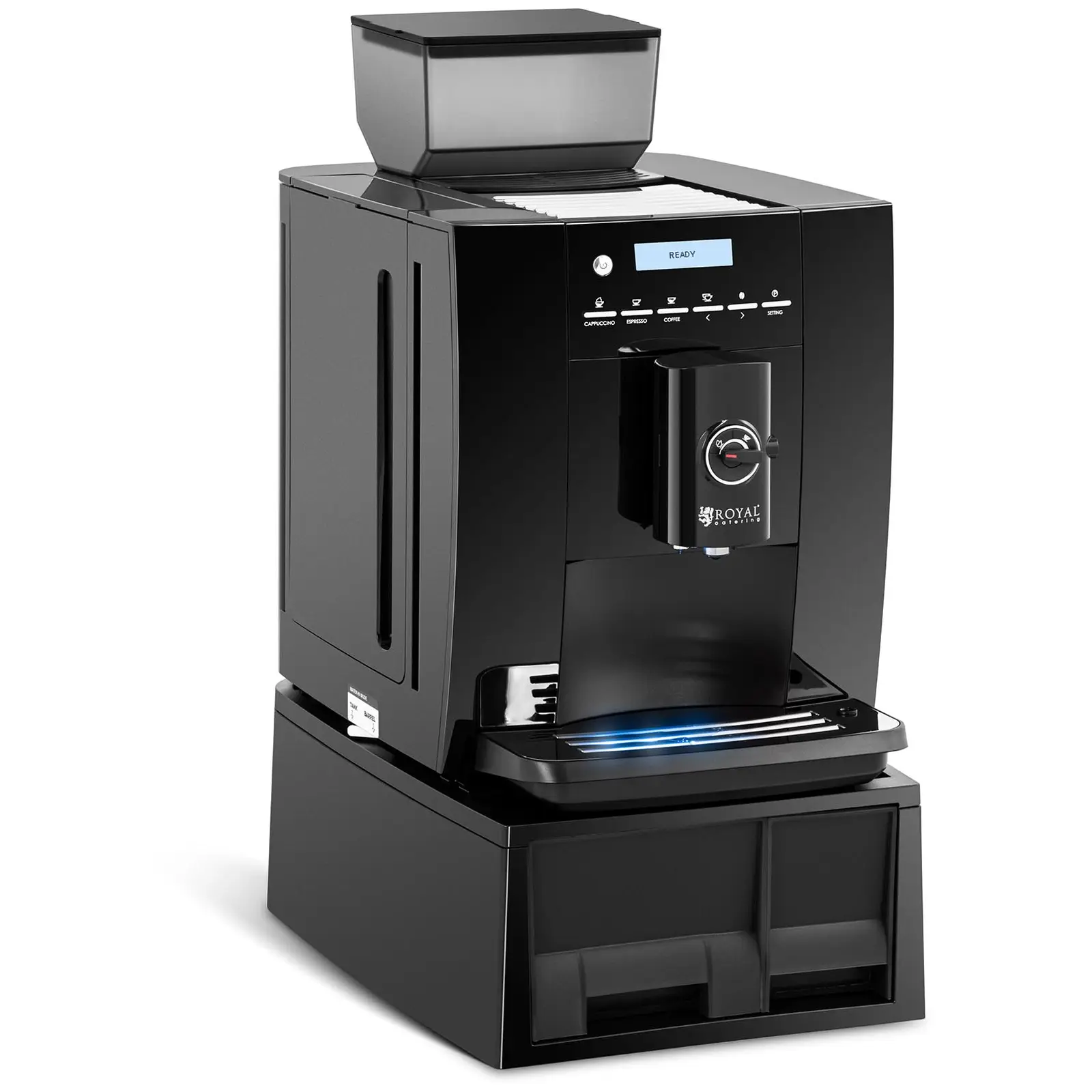 Royal Catering Kaffeevollautomat - bis 750 g Bohnen - Milchaufschäumer