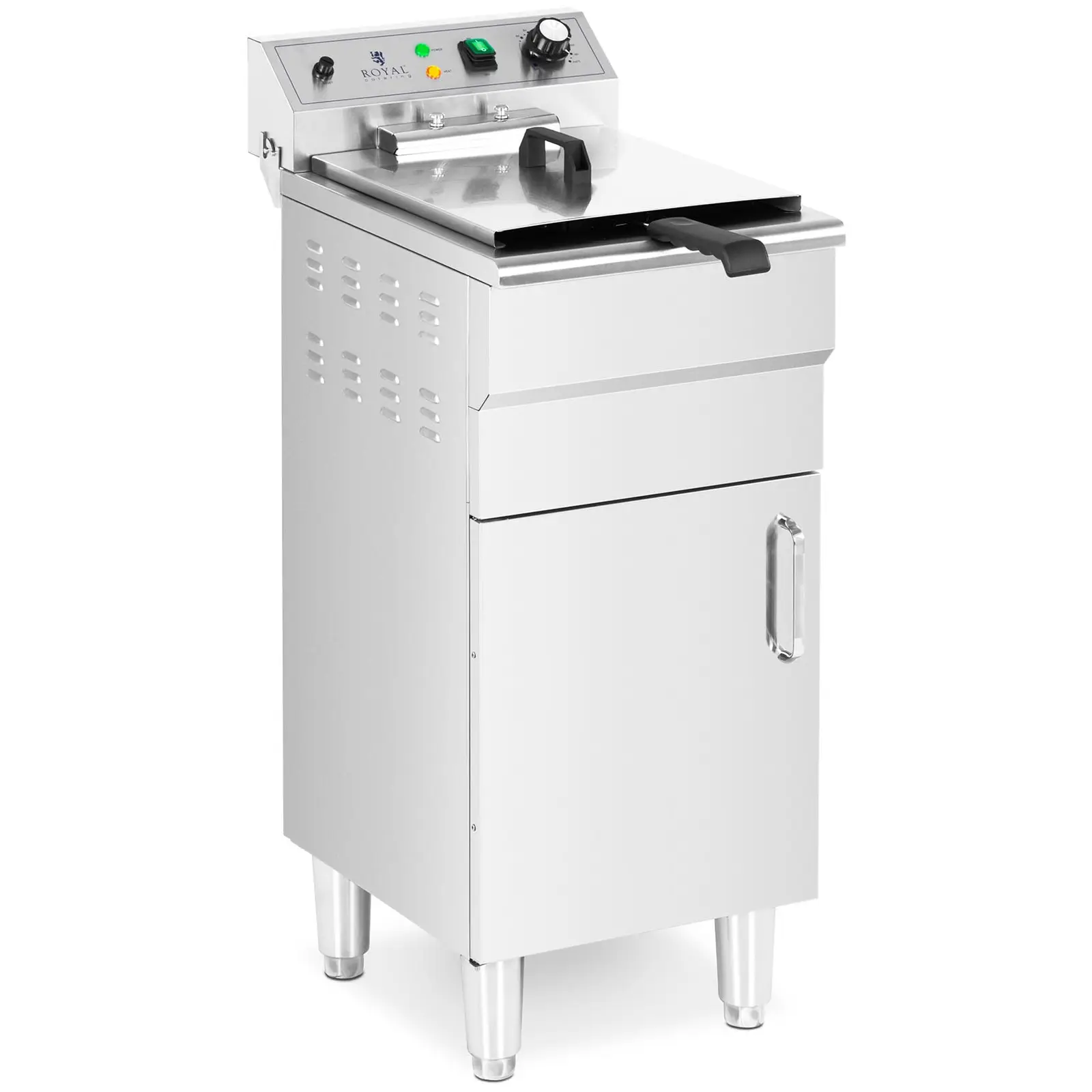 B-Ware Elektro-Fritteuse - 16 l - 5000 W - 400 V - Unterschrank - Ablasshahn - Royal Catering
