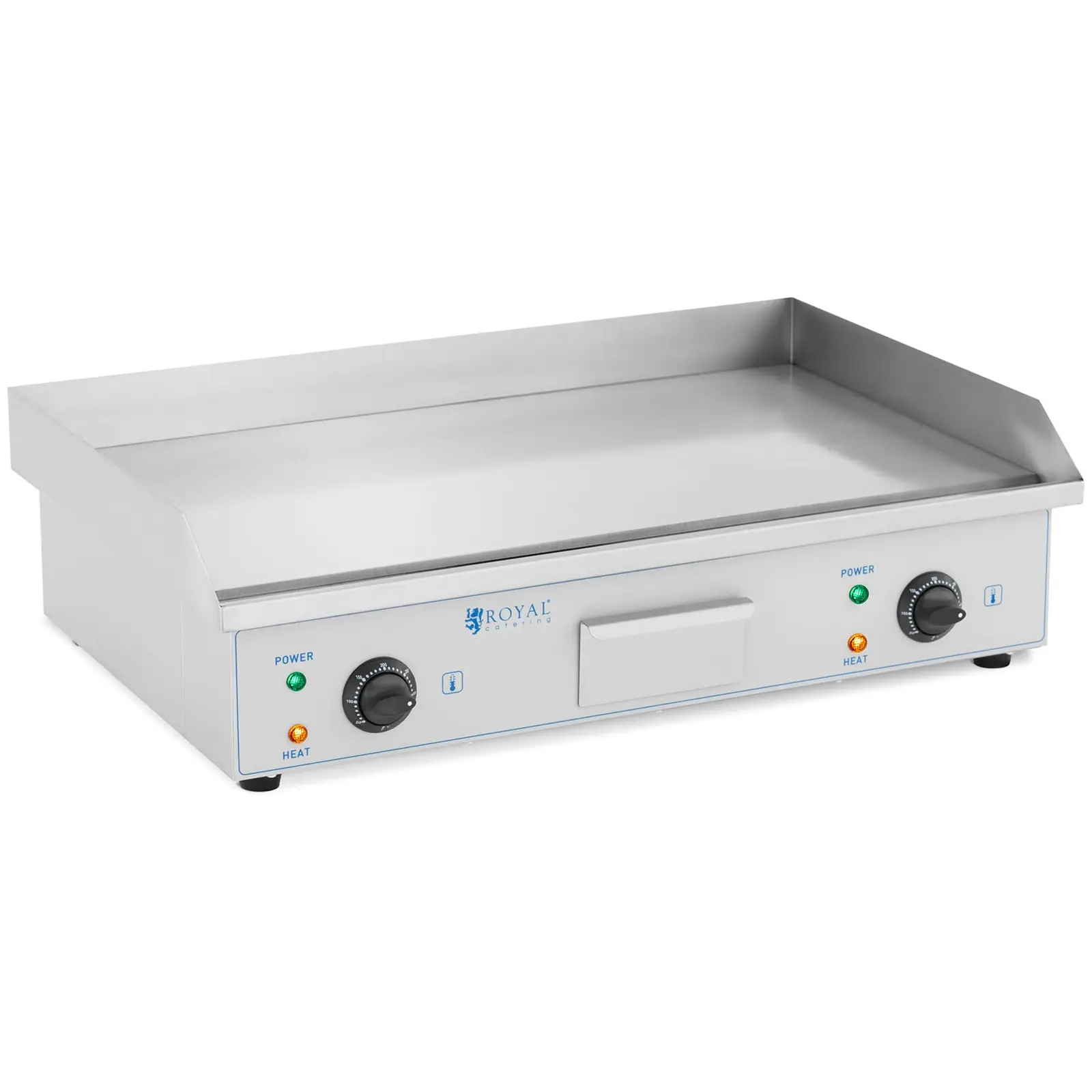 B-Ware Doppel Elektro Grillplatte - 73 cm - Royal Catering - glatt - 2 x 2200 W