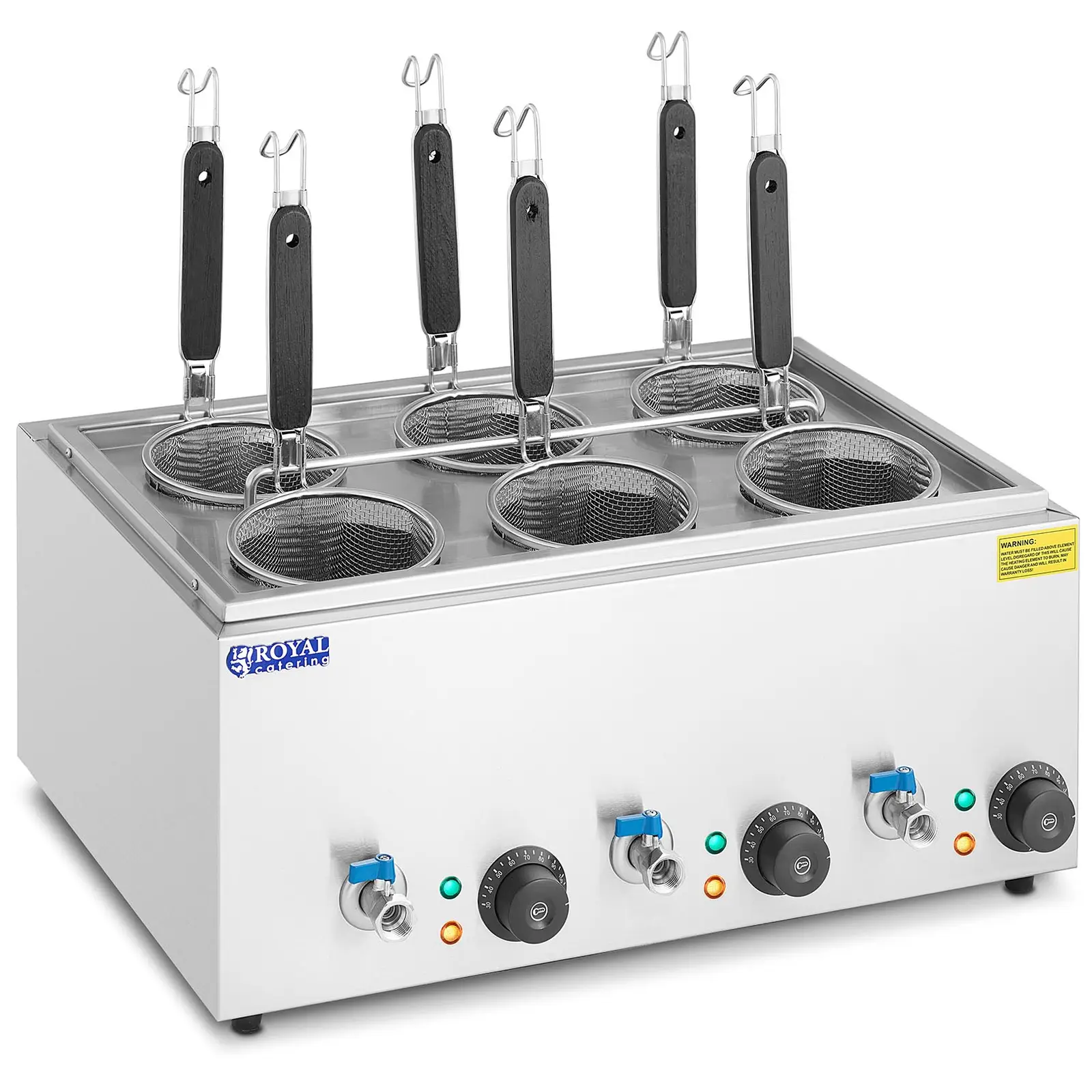Royal Catering B-Ware Nudelkocher mit 6 Körben - Temperatur: 30 - 110 °C