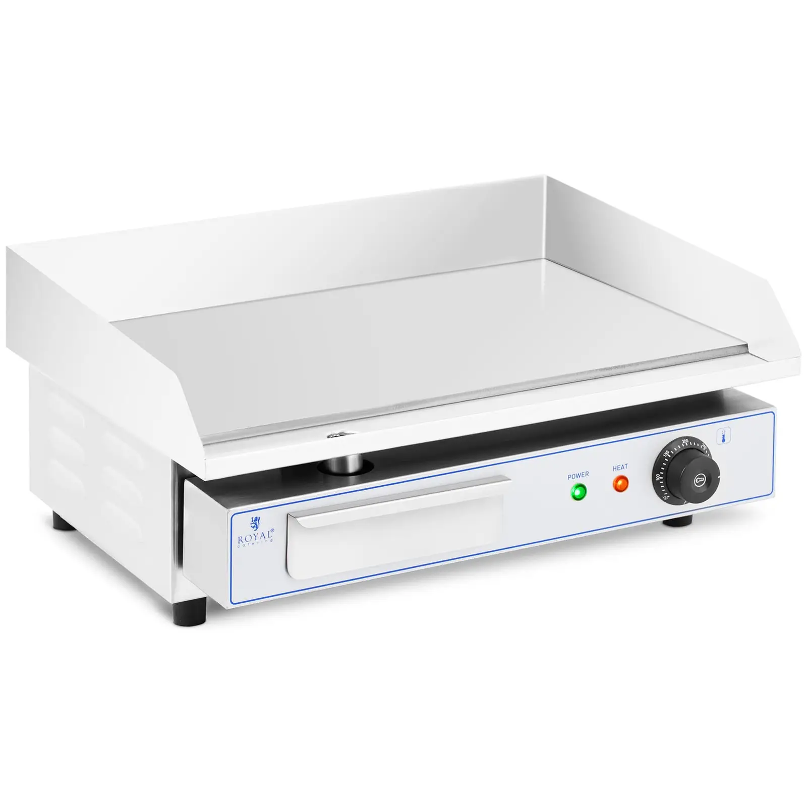 B-Ware Elektro Grillplatte - 550 x 350 mm - Royal Catering - glatt - 3000 W