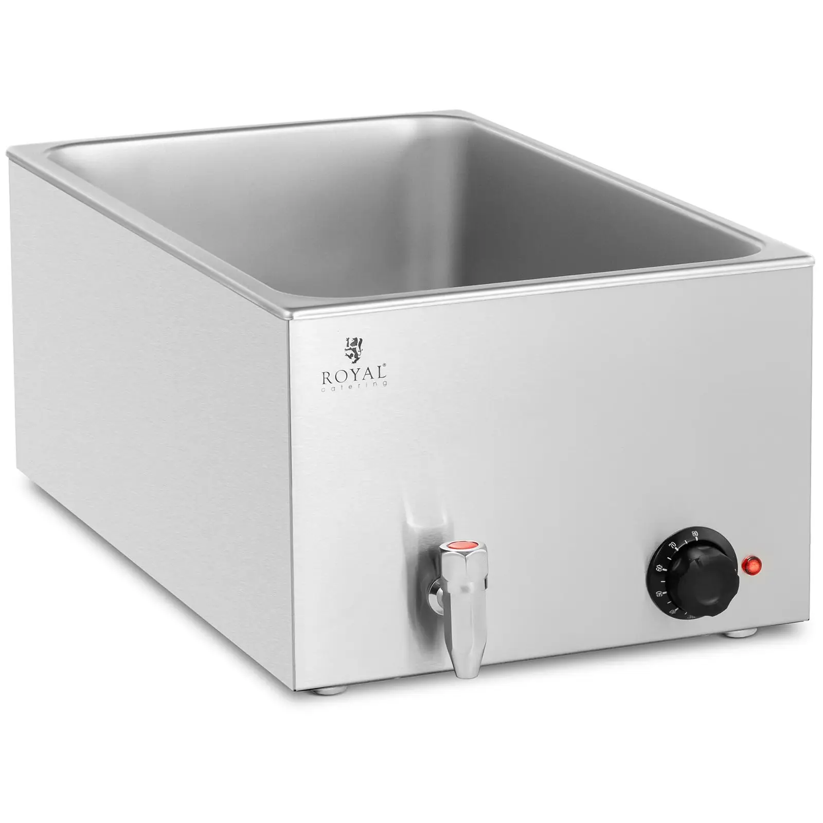 Royal Catering B-Ware Bain Marie - 600 W - GN 1/1 - ohne Behälter - Ablasshahn