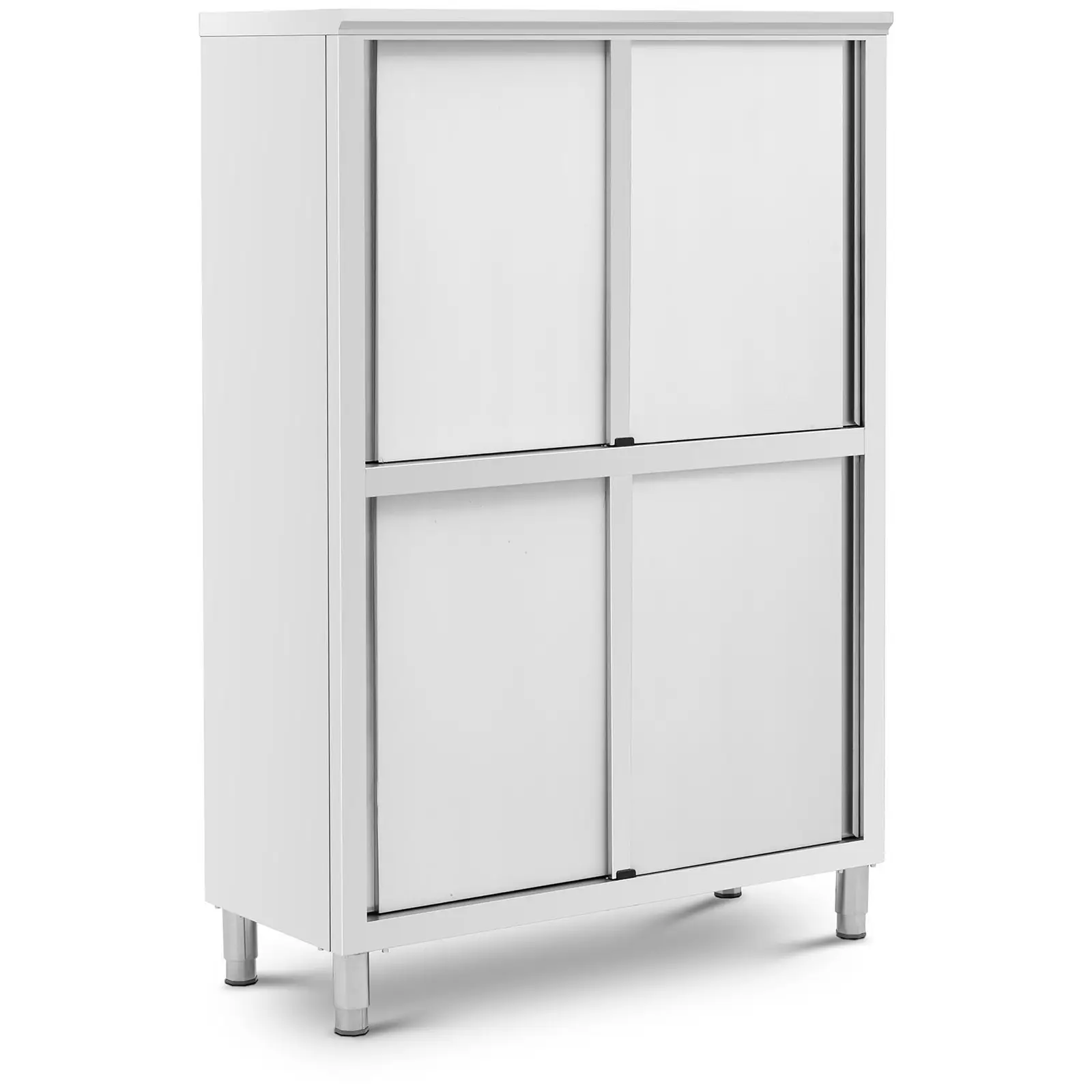 B-Ware Edelstahl Geschirrschrank - 1200 x 500 x 1800 mm - 4 Einsätze - bis 200 kg - Royal Catering