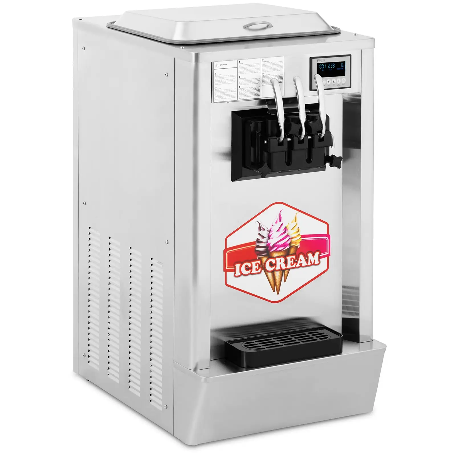 B-Ware Softeismaschine - 23 l/h - 1640 W - LED - 3 Sorten - Royal Catering