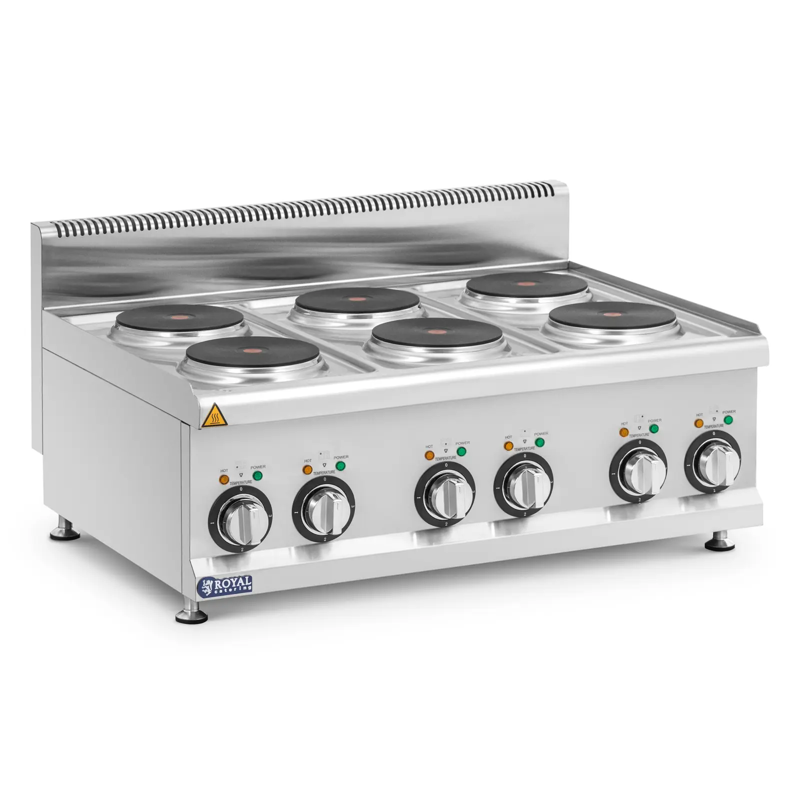 Elektroherd Gastro - 12 kW - 6 Platten - 90 x 65 cm - Pro 650 Series - Royal Catering