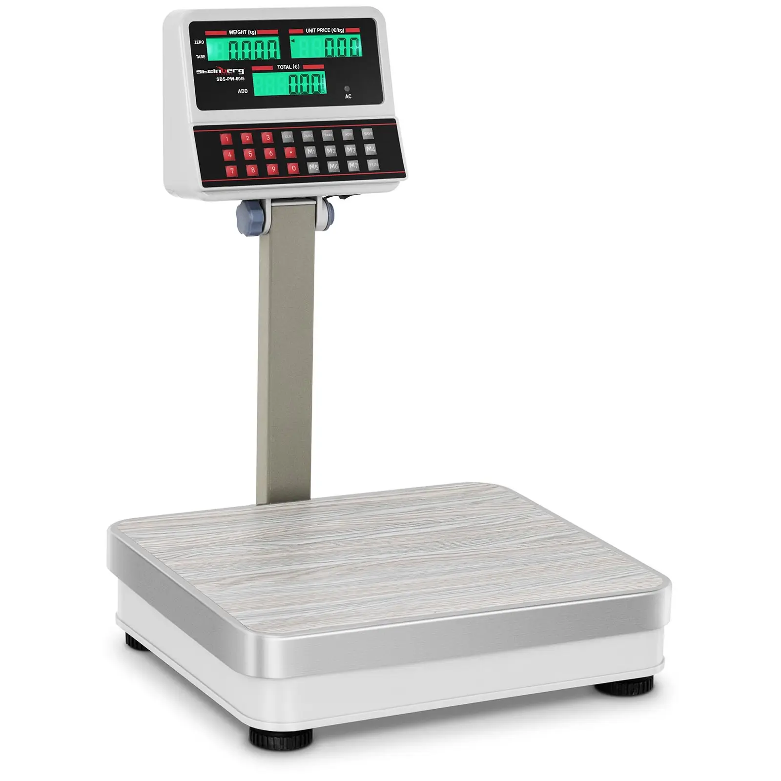 Steinberg Systems B-Ware Kontrollwaage - 60 kg / 5 g - 30 x 35 cm - 6 LCD-Hochanzeige