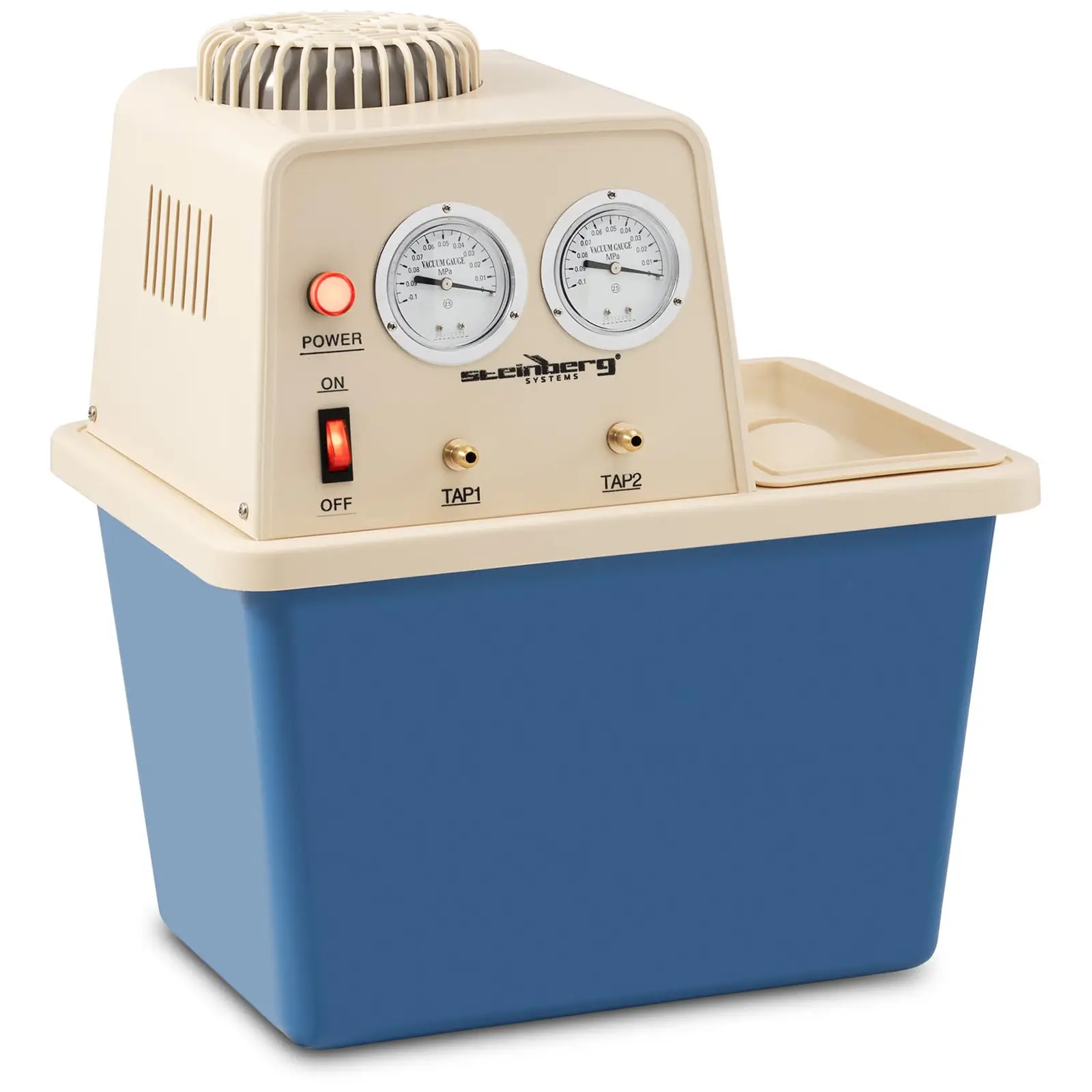 Steinberg Systems B-Ware Doppel-Vakuumpumpe - 2 Anschlüsse/Manometer - 15 L - 180 W