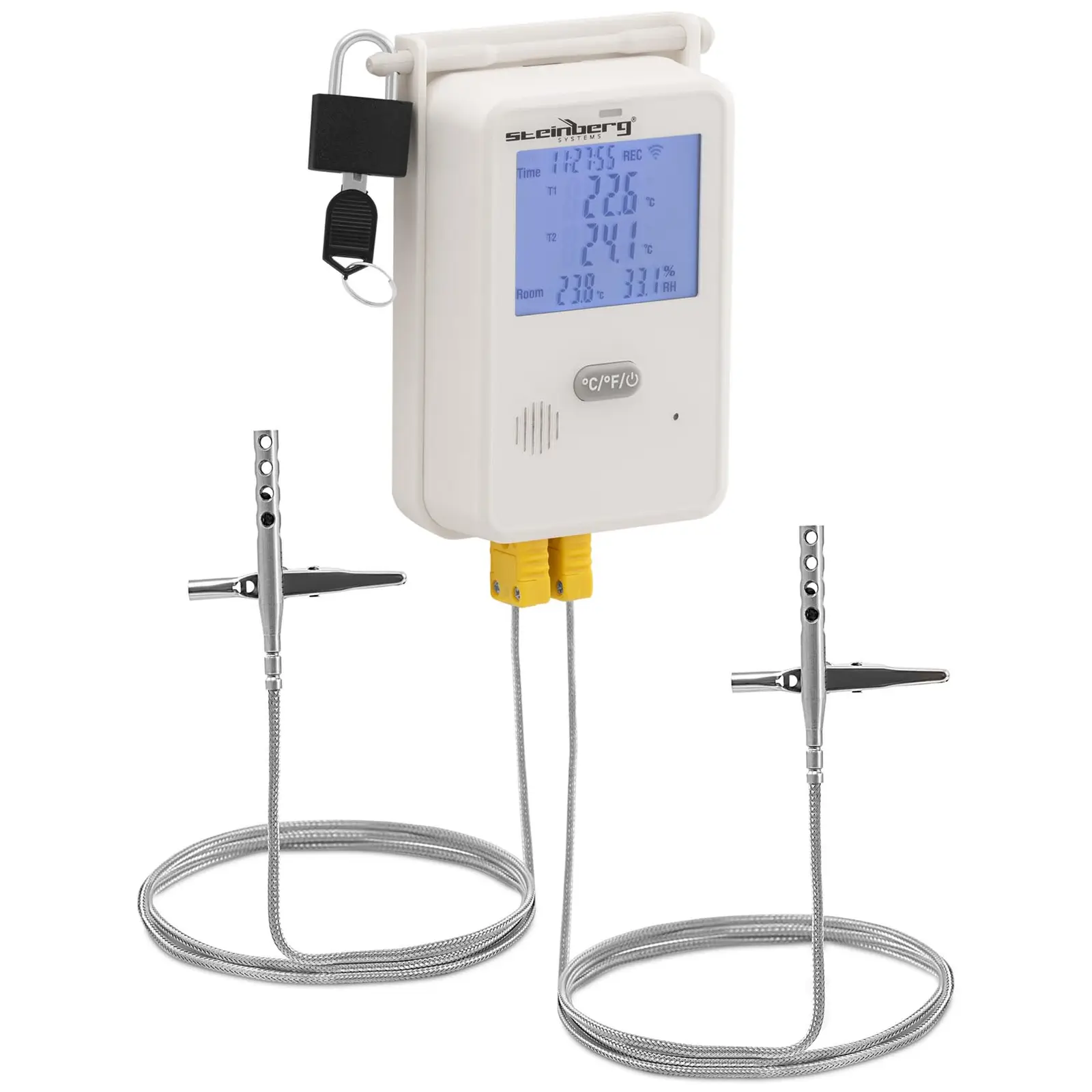 Steinberg Systems B-Ware Datenlogger Temperatur + Luftfeuchtigkeit - LCD - -50 - 350 ℃ - 0 bis 100 % RH - USB / WiFi