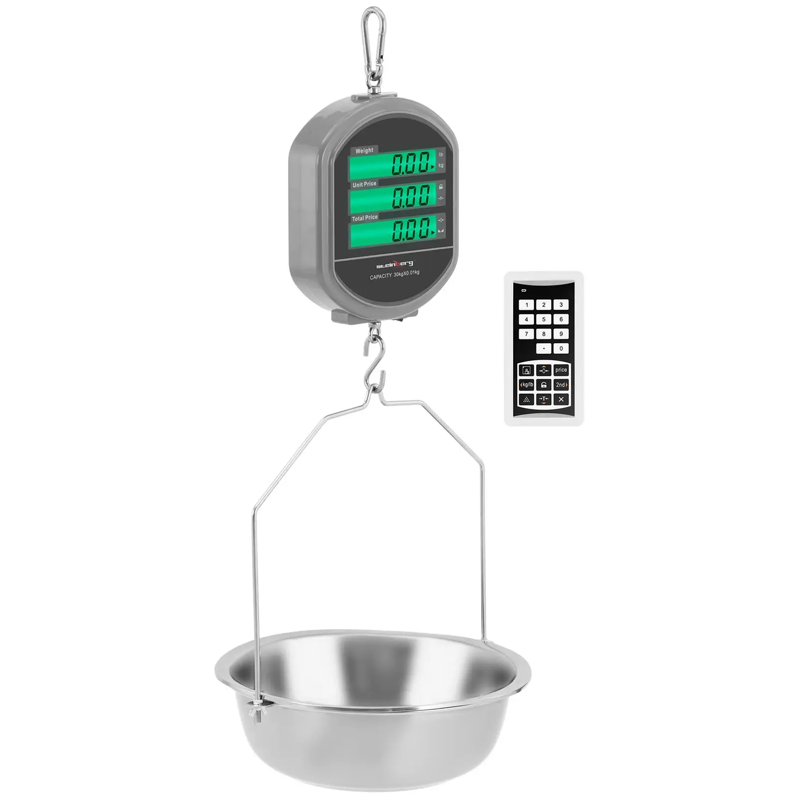 Steinberg Systems B-Ware Hängewaage - 0.1 - 30 kg / 10 g - LCD-Display - Fernbedienung