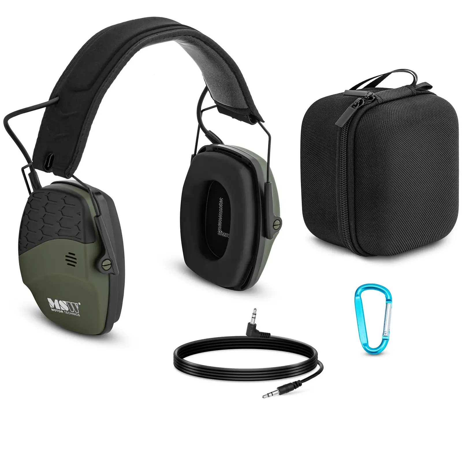 MSW Gehörschutz mit Bluetooth - dynamische Außengeräuschregelung - Grün