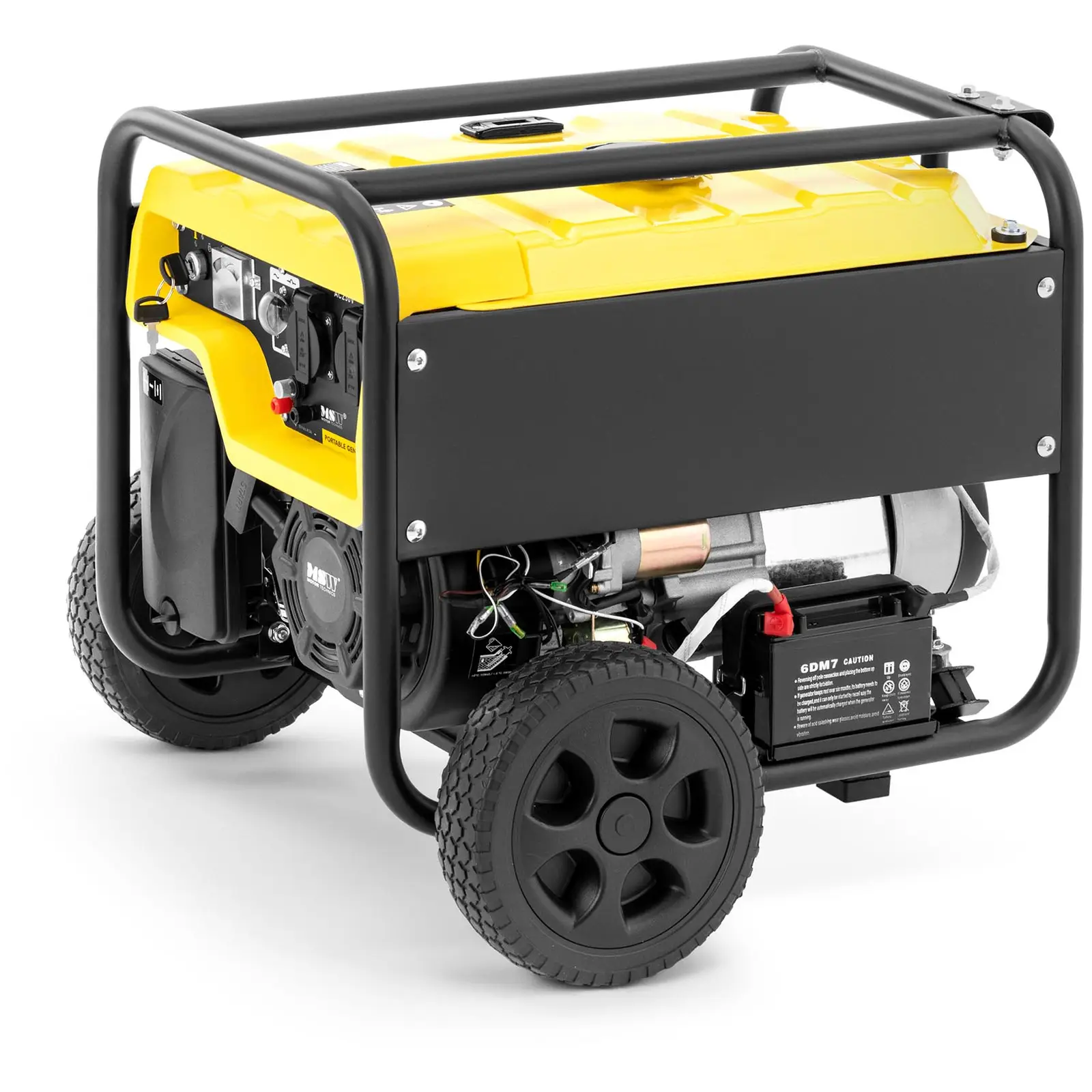 MSW B-Ware Stromerzeuger Benzin - 2700 W - 230 V AC / 12 V DC - Tank 18 l - manueller Start/elektrisch