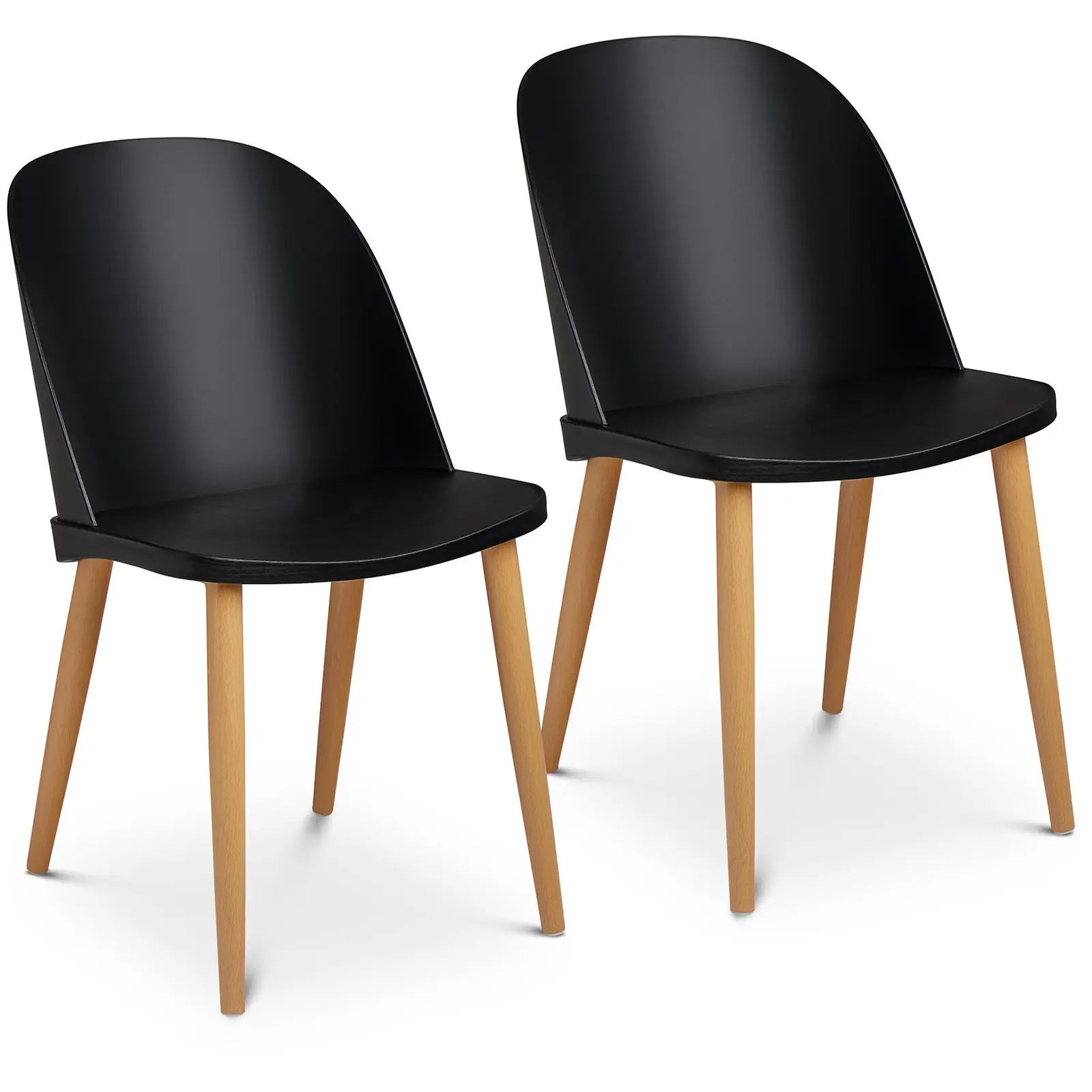 Fromm & Starck B-Ware Stuhl - 2er Set - bis 150 kg - Sitzfläche 43,5 x 43 cm - schwarz