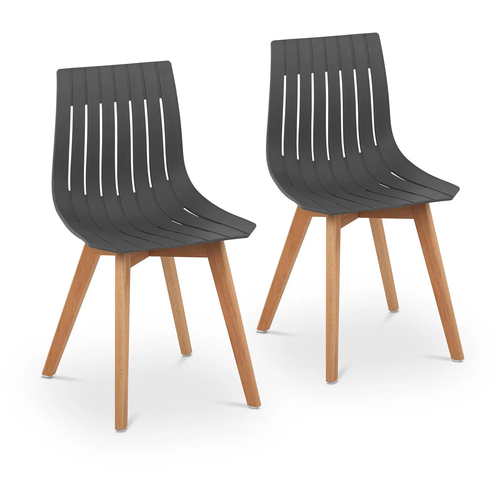 Fromm & Starck B-Ware Stuhl - 2er Set - bis 150 kg - Sitzfläche 50 x 47 cm - grau