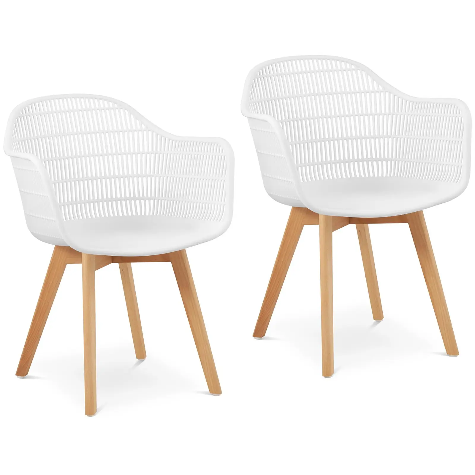 Fromm & Starck B-Ware Stuhl - 2er Set - bis 150 kg - Sitz 490 x 450 x 450 mm - Weiß