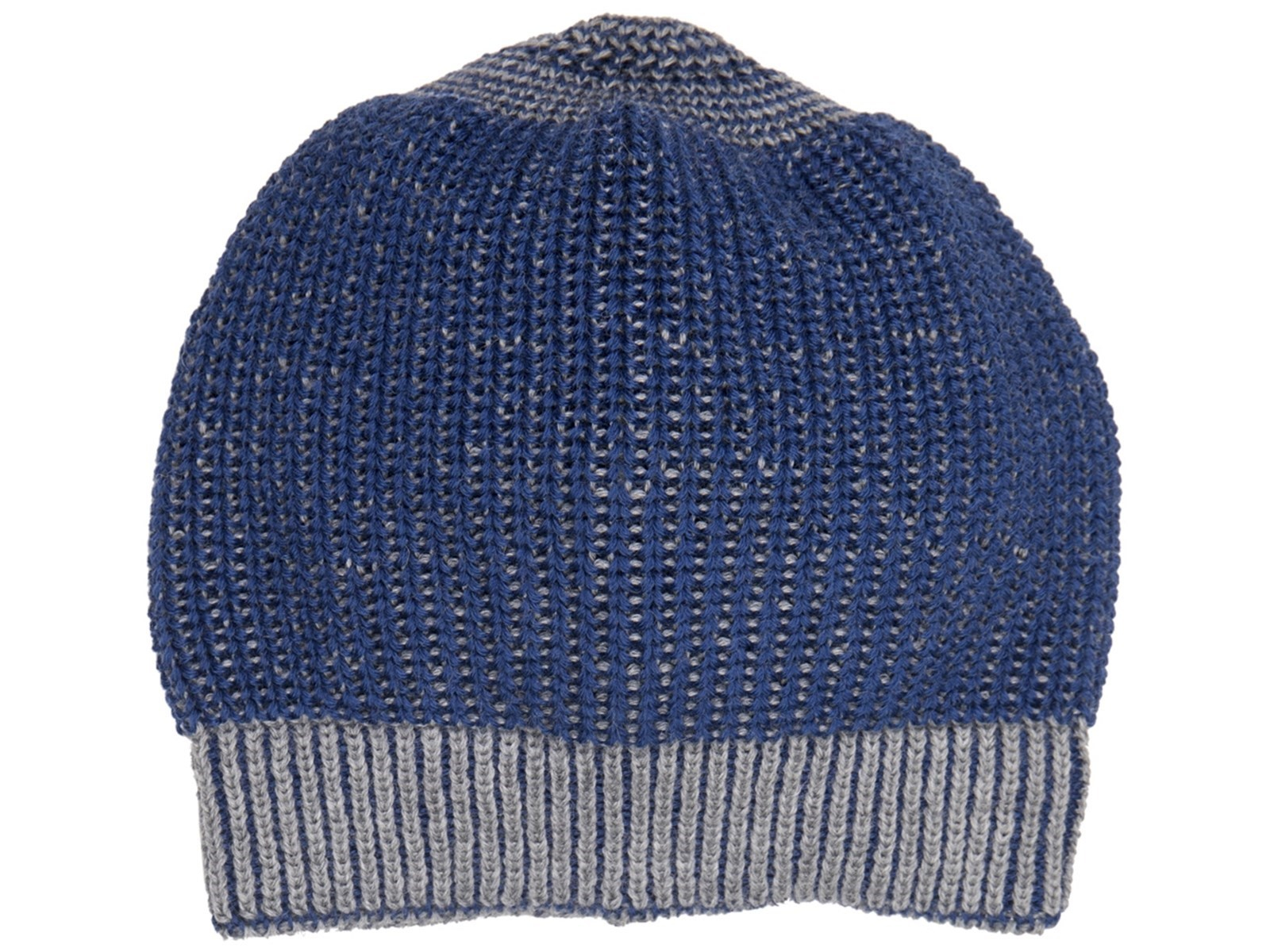 Pickapooh Kinder Mütze "Wilma" Bio Schurwolle marine-grau Gr.1 (44-50)