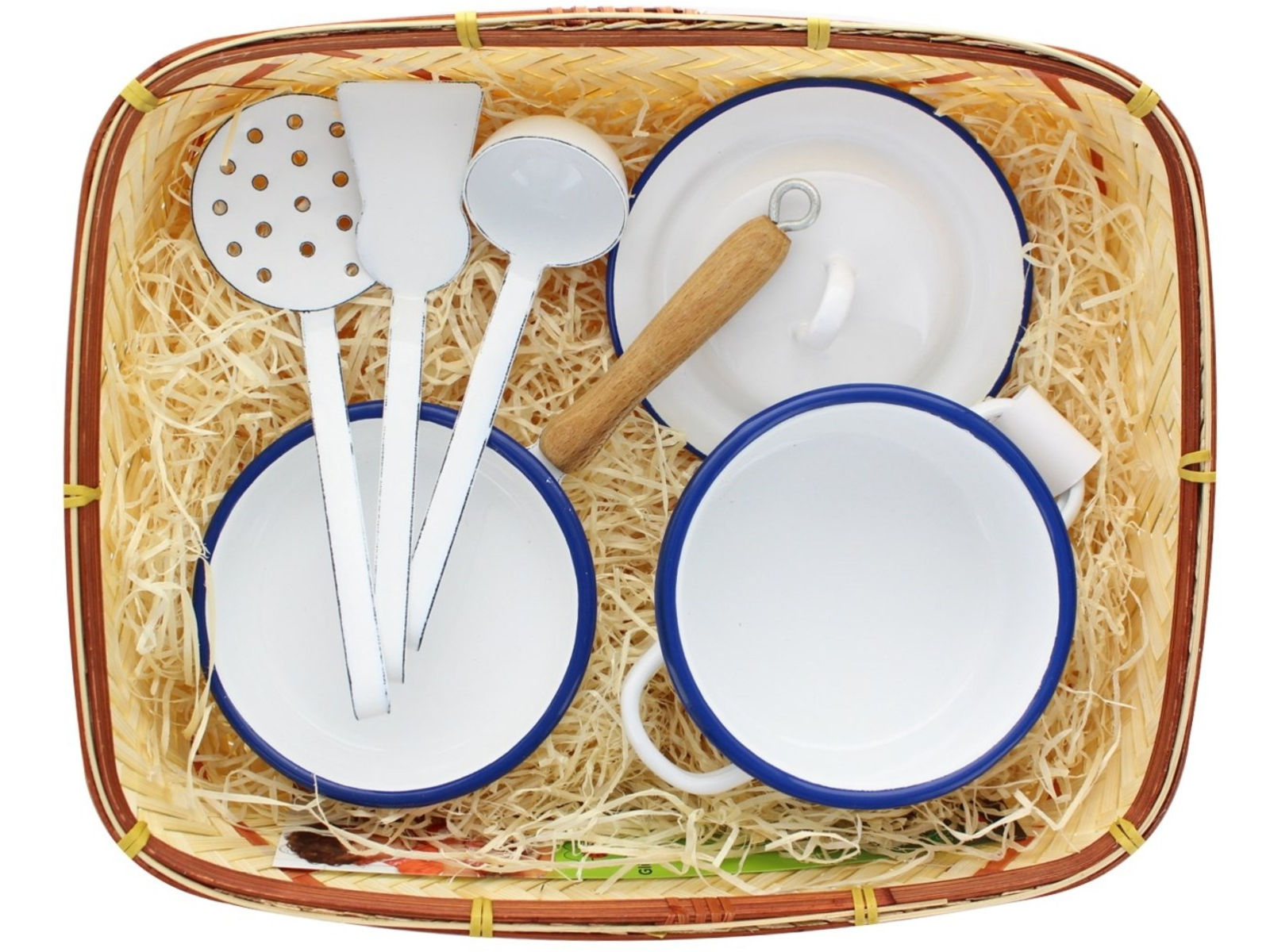 Emaille Koch-Set für Spielküche 5-teilige Küchenutensilien