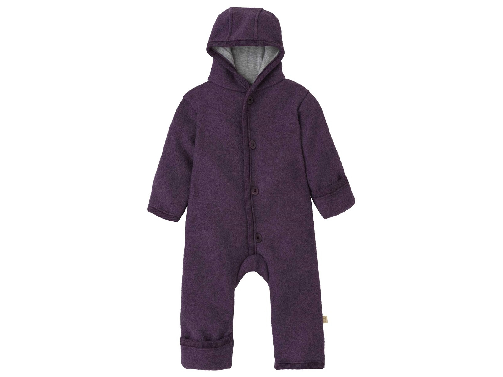 Disana Baby Walk-Overall Bio-Merinowolle aubergine Gr.62/68