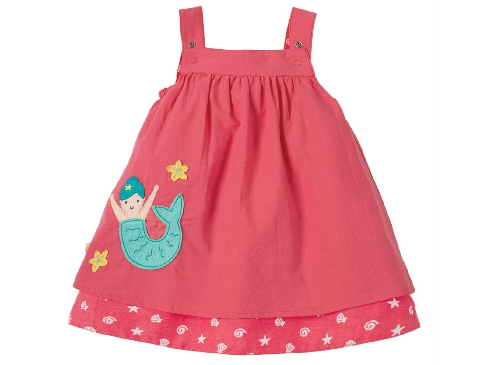 Frugi Baby und Kinder Wendekleid Rosemary coral Gr.6 (2-3 Jahre)