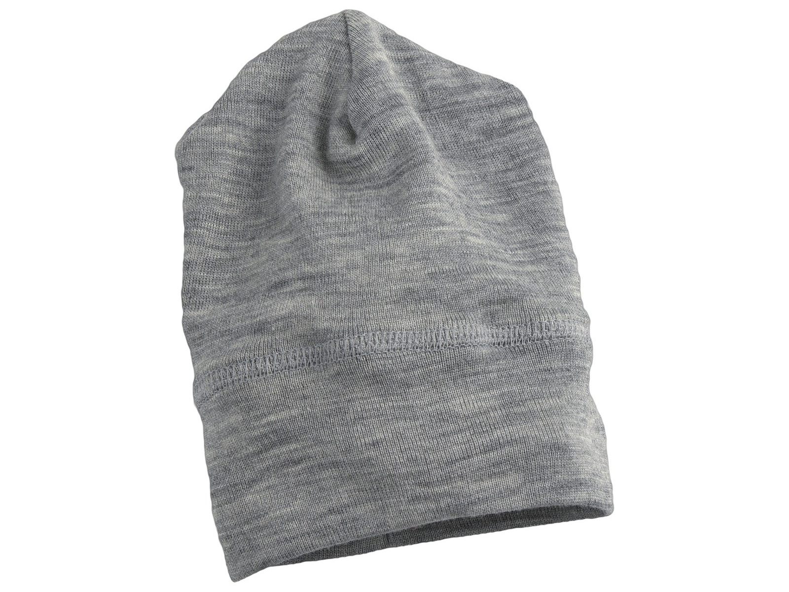 Engel Natur Baby und Kinder Mütze Helmmütze Wolle Seide melange-grau Gr.110/116 (50-52 cm)