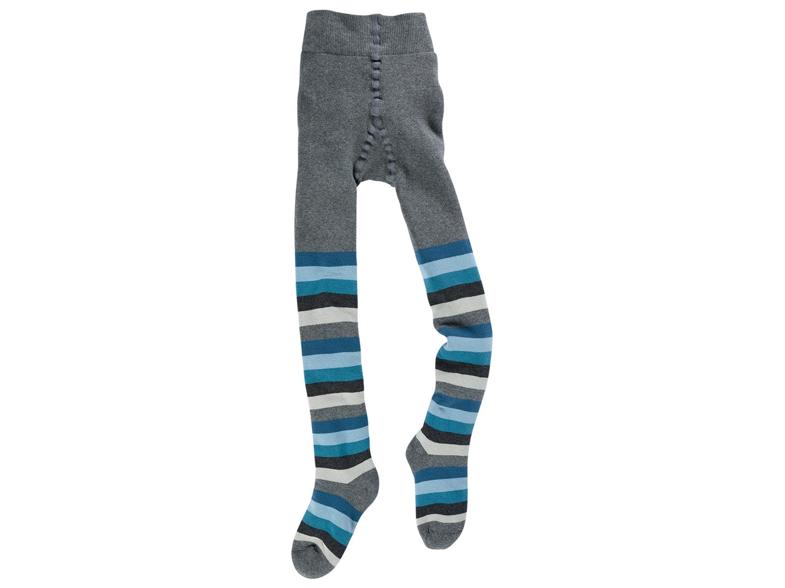 Kinder Strumpfhose Vollfrotte blau-geringelt Gr. 1-2