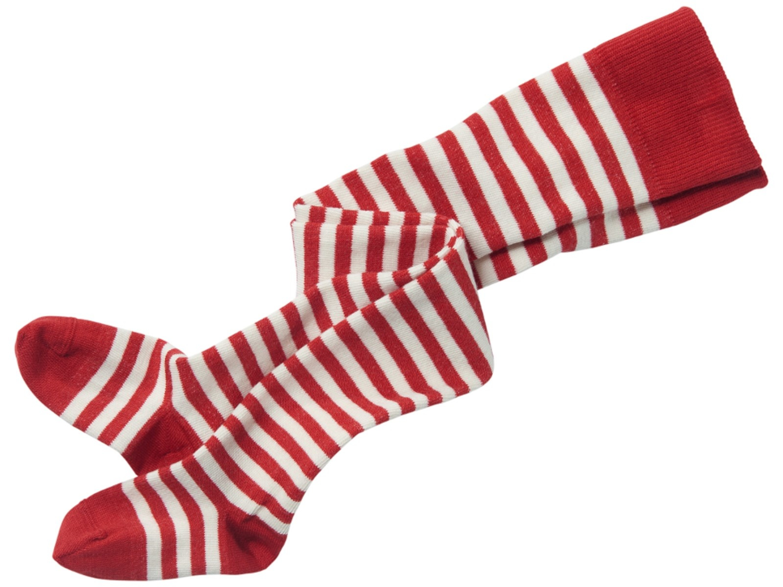 Kinder Strumpfhose rot-geringelt Gr.3-4