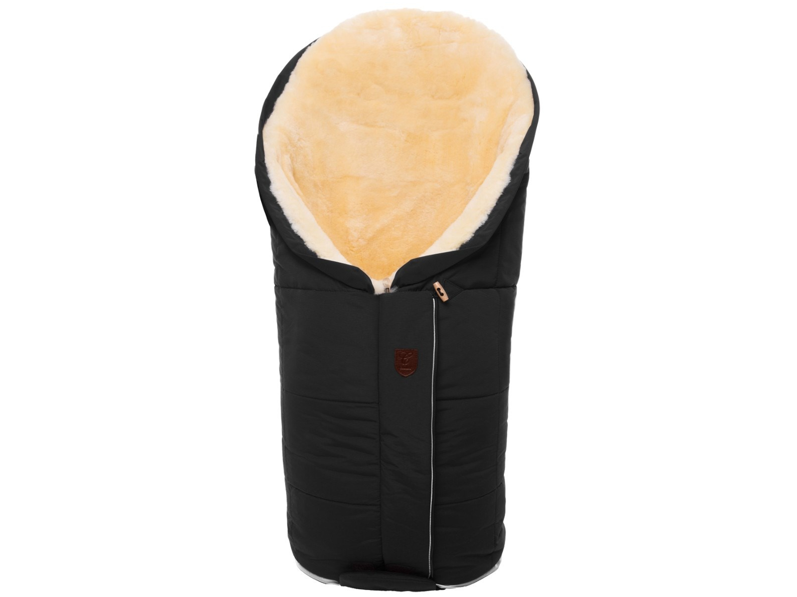 Christ Fußsack Kinderwagen Lammfell "Tula Vario Zip" schwarz Länge 100 cm, Breite 50 cm (6-36 Monate)