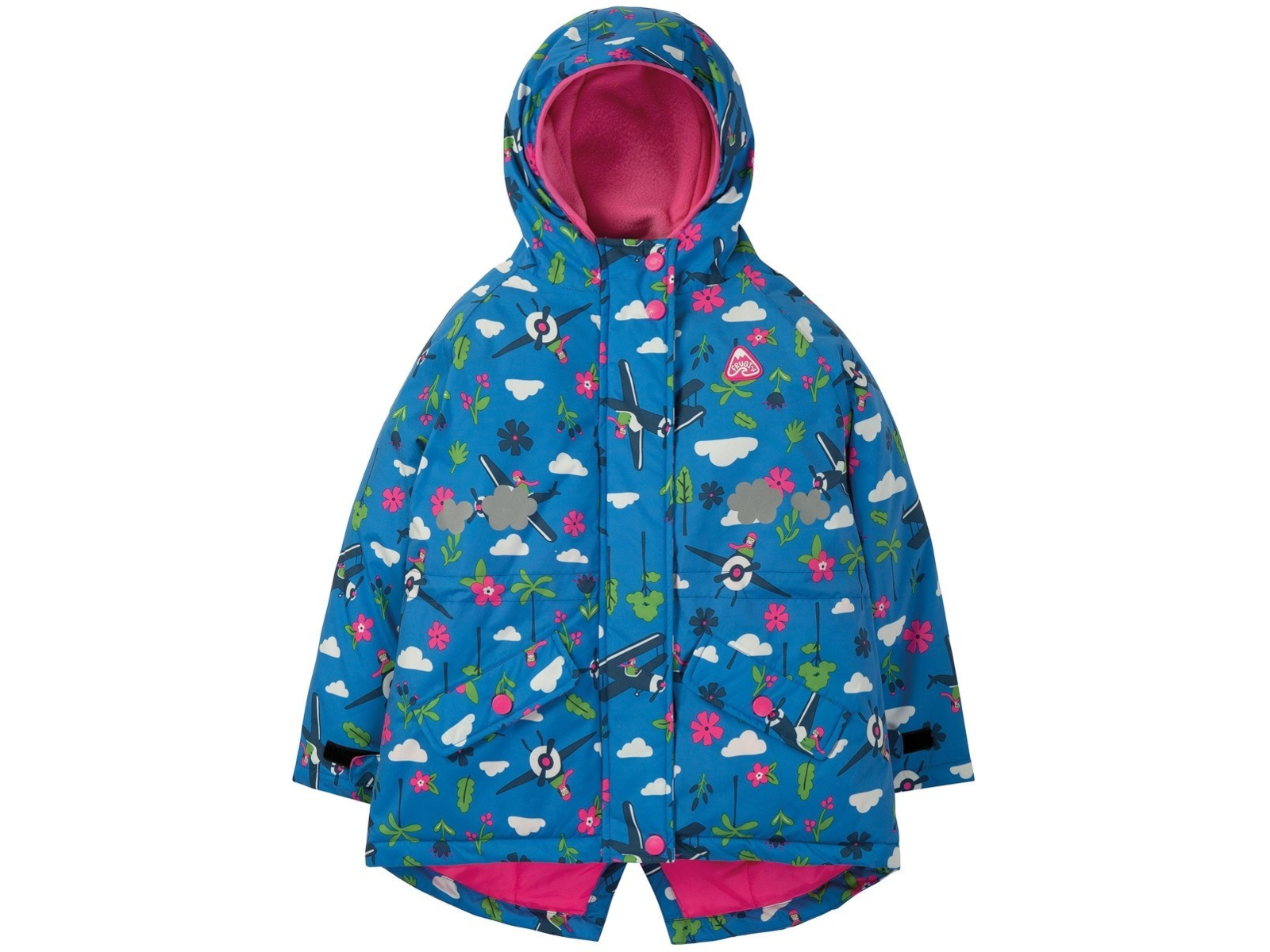 Frugi Kinder Regenjacke mit Kapuze, gefüttert, Flieger Gr.5 (1-2 Jahre)