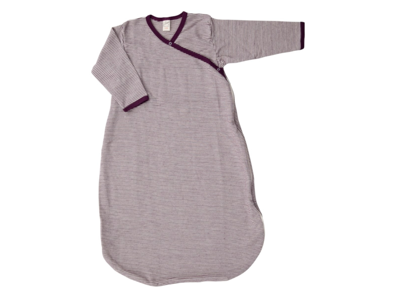Lilano Baby Schlafsack Wickelsack Wolle Seide beere-geringelt Gr.50/56