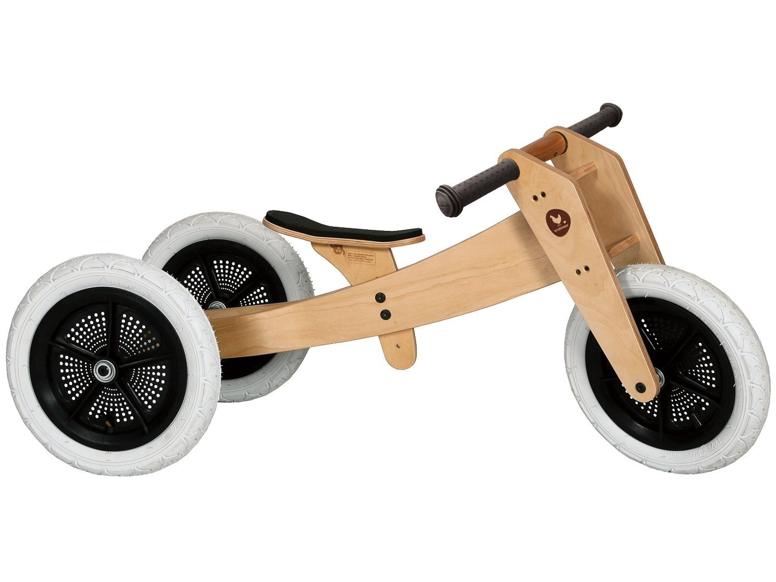 Dreirad Holzlaufrad 3-in-1 Wishbone Bike Classic Kinderlaufdreirad für Kinder ab 12 Monate