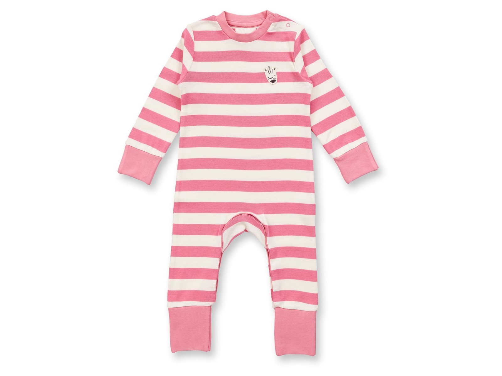 Sense Organics Baby und Kinder Schlafanzug mit Umschlagbündchen pink Gr. 80 (9-12 Monate)