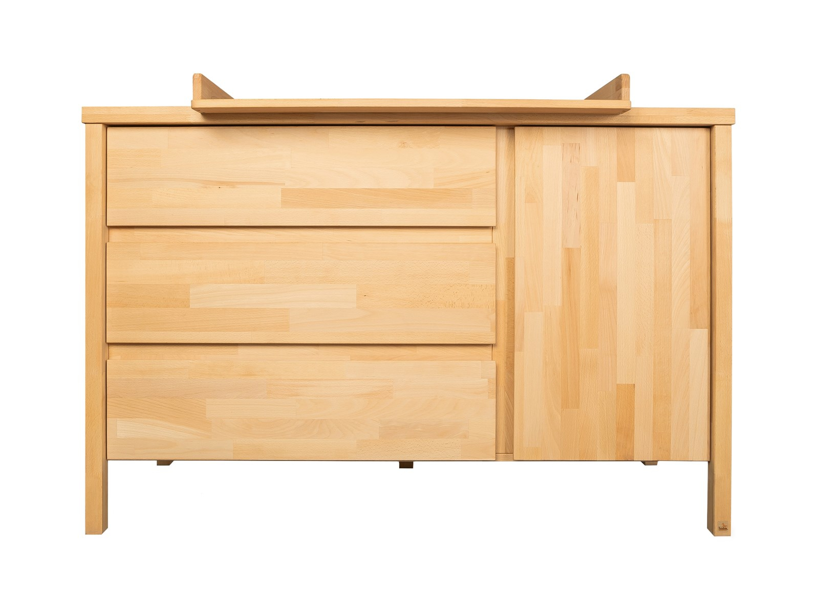 Pinolino Kommode "Enno" extrabreit, Buche massiv, bio geölt B 141 cm, T 76 bzw. 52 cm, H 100 cm