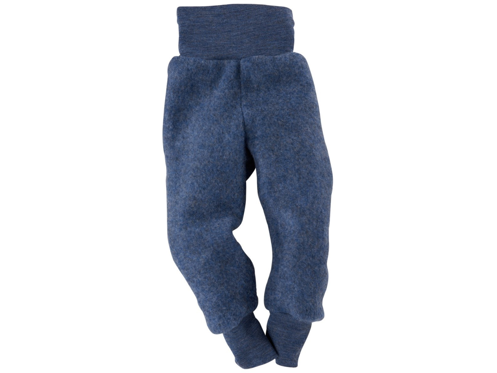 Engel Natur Babyhose Bio-Merinowolle Fleece maschinenwaschbar melange-blau Gr. 74/80