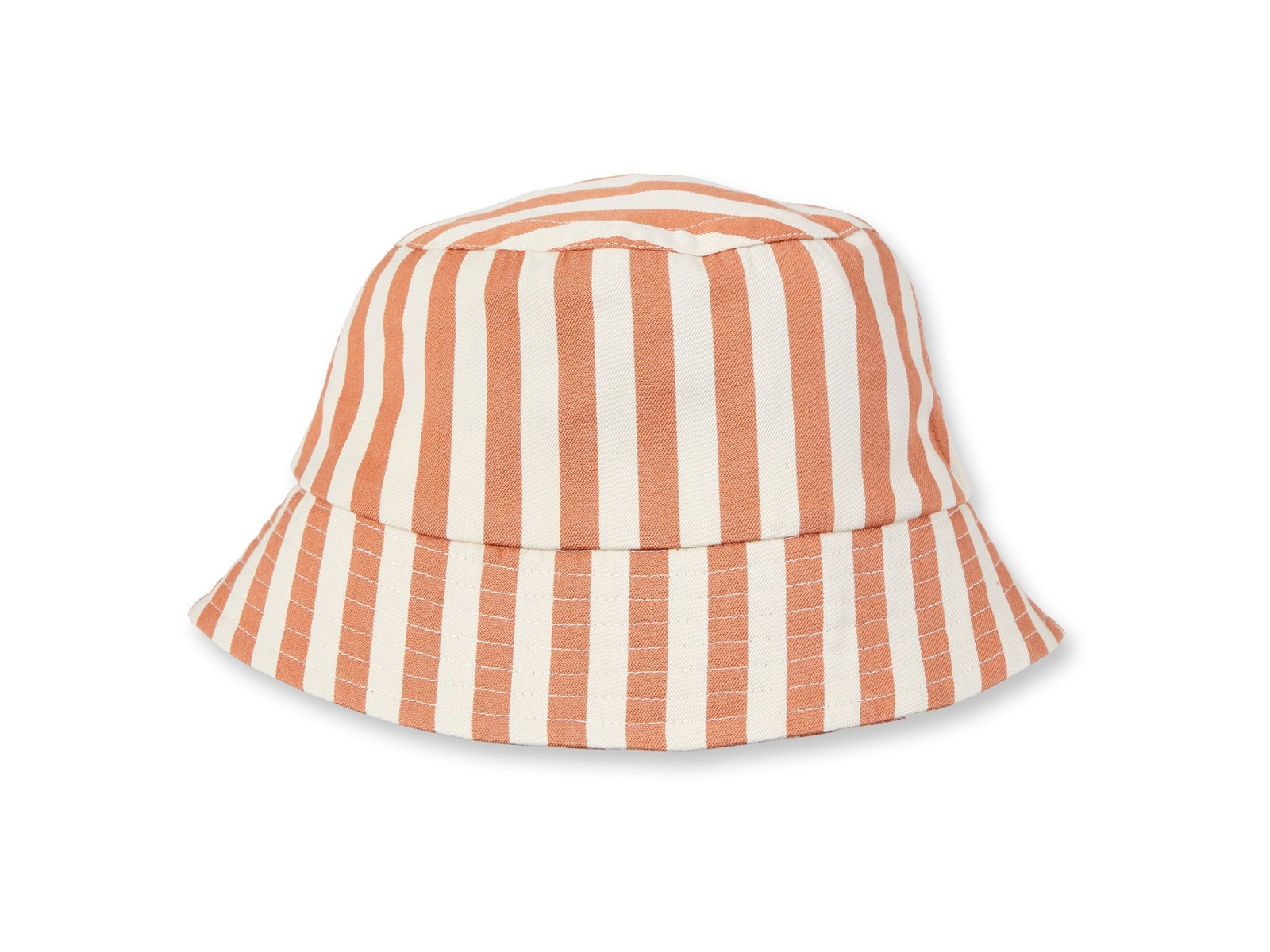 Sense Organics Kinder Mütze Sonnenhut Twill cinnamon stripes Gr. 48/52