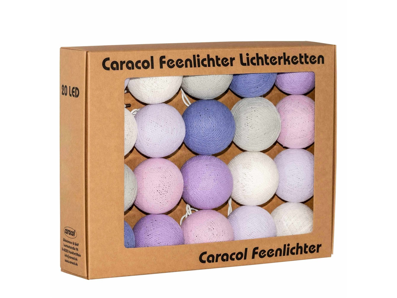 Kugel-Lichterkette 20 handgefertigte Kugeln, berries