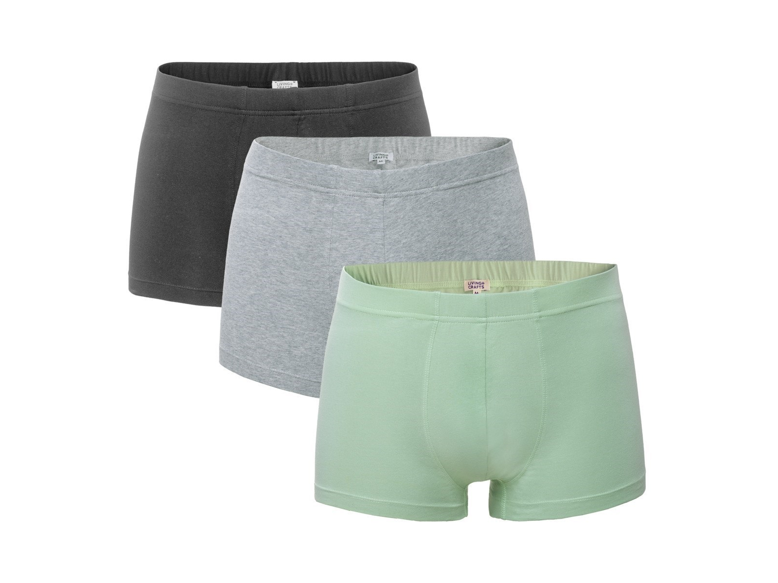 Living Crafts Herren-Pants "Sagon" 3er-Pack, seagrass Gr. M