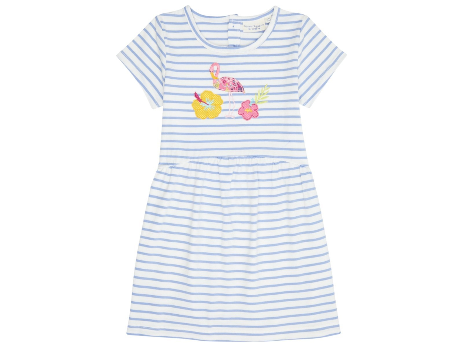 Sense Organics Kinder Kleid hellblau-gestreift Gr.104 (3-4 Jahre)