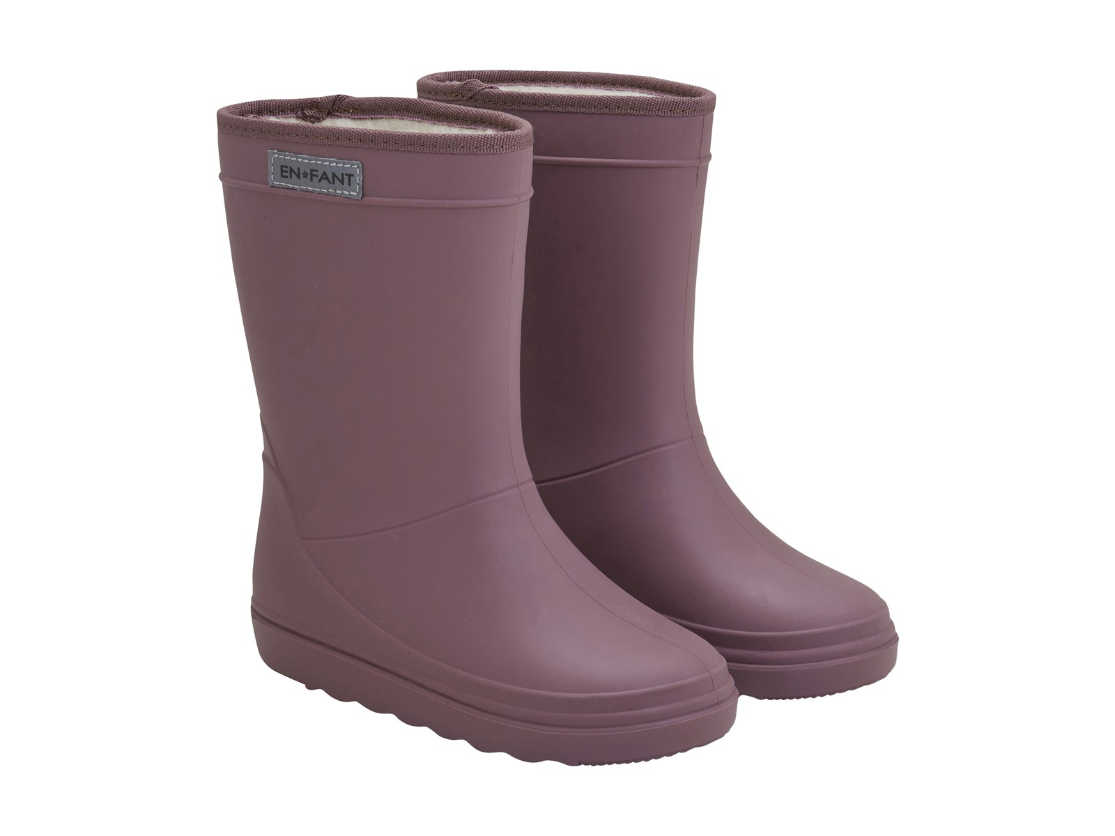 Kinder Thermo Gummistiefel mit Schurwoll-Fell rose taupe Gr. 23