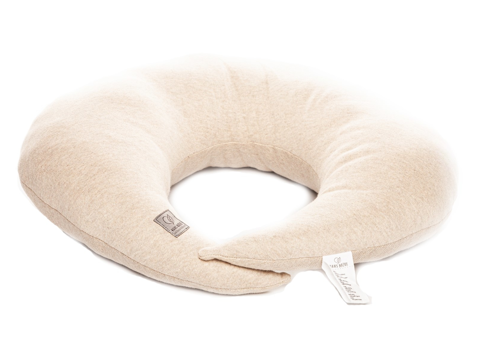 Stillkissen Stillmond, Feinstrick, Bezug Bio-Baumwolle beige Maße ca. 60 x 50 cm