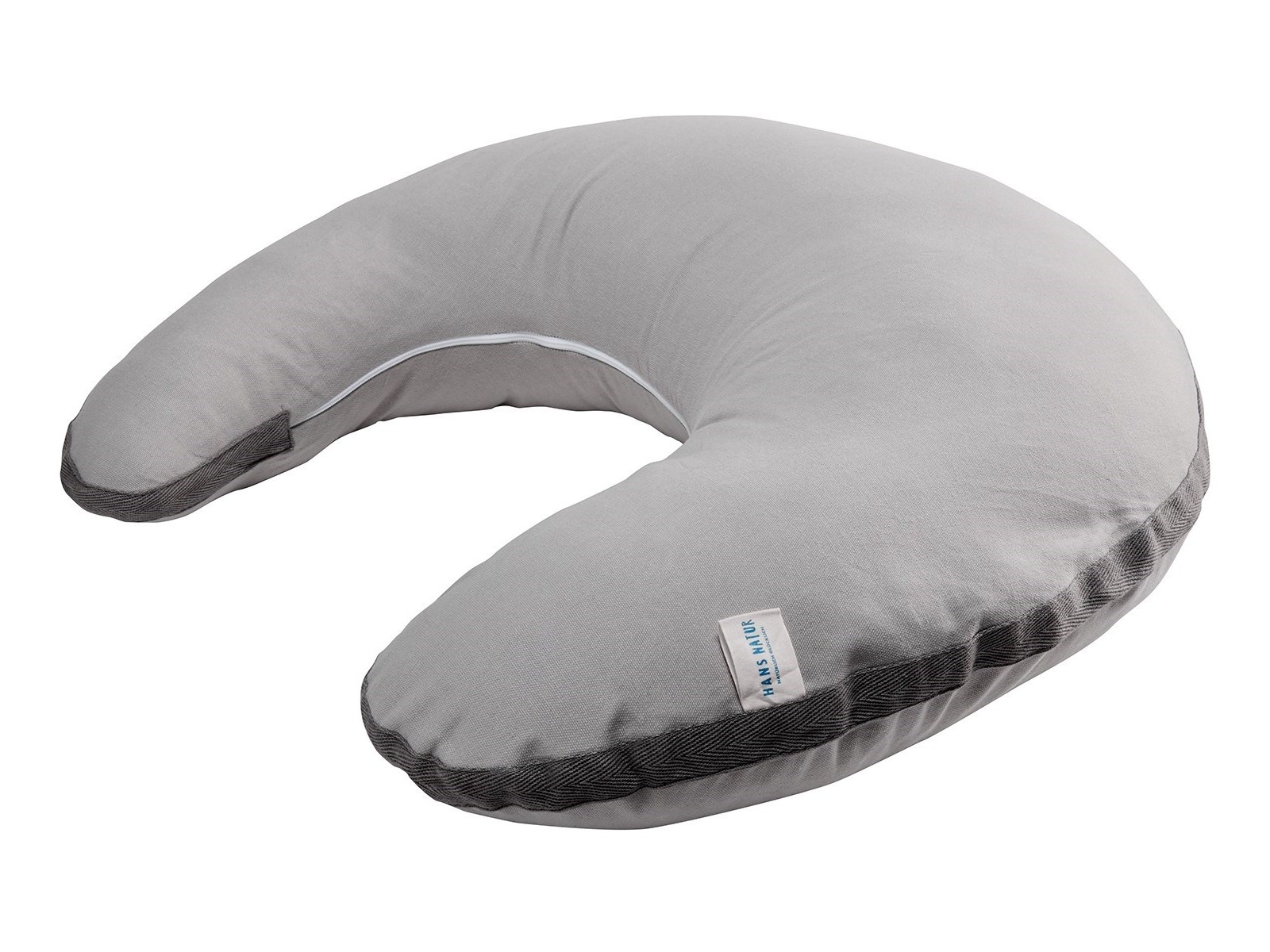 Stillkissen Stillmond, Bezug Bio-Baumwolle, Kapok-Füllung grau Maße 60 x 60 cm